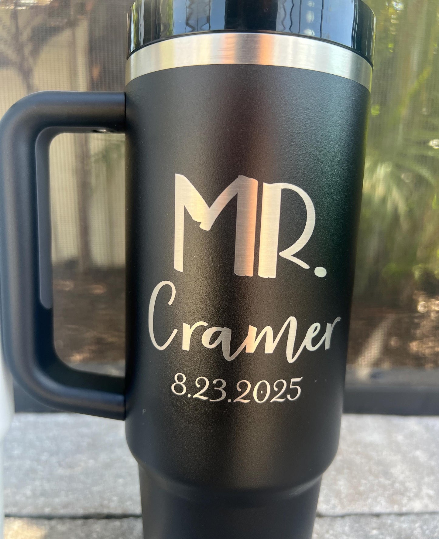 Mr and Mrs Laser Engraved Stanley Tumblers: Laser Engraved Bridal Shower Gift