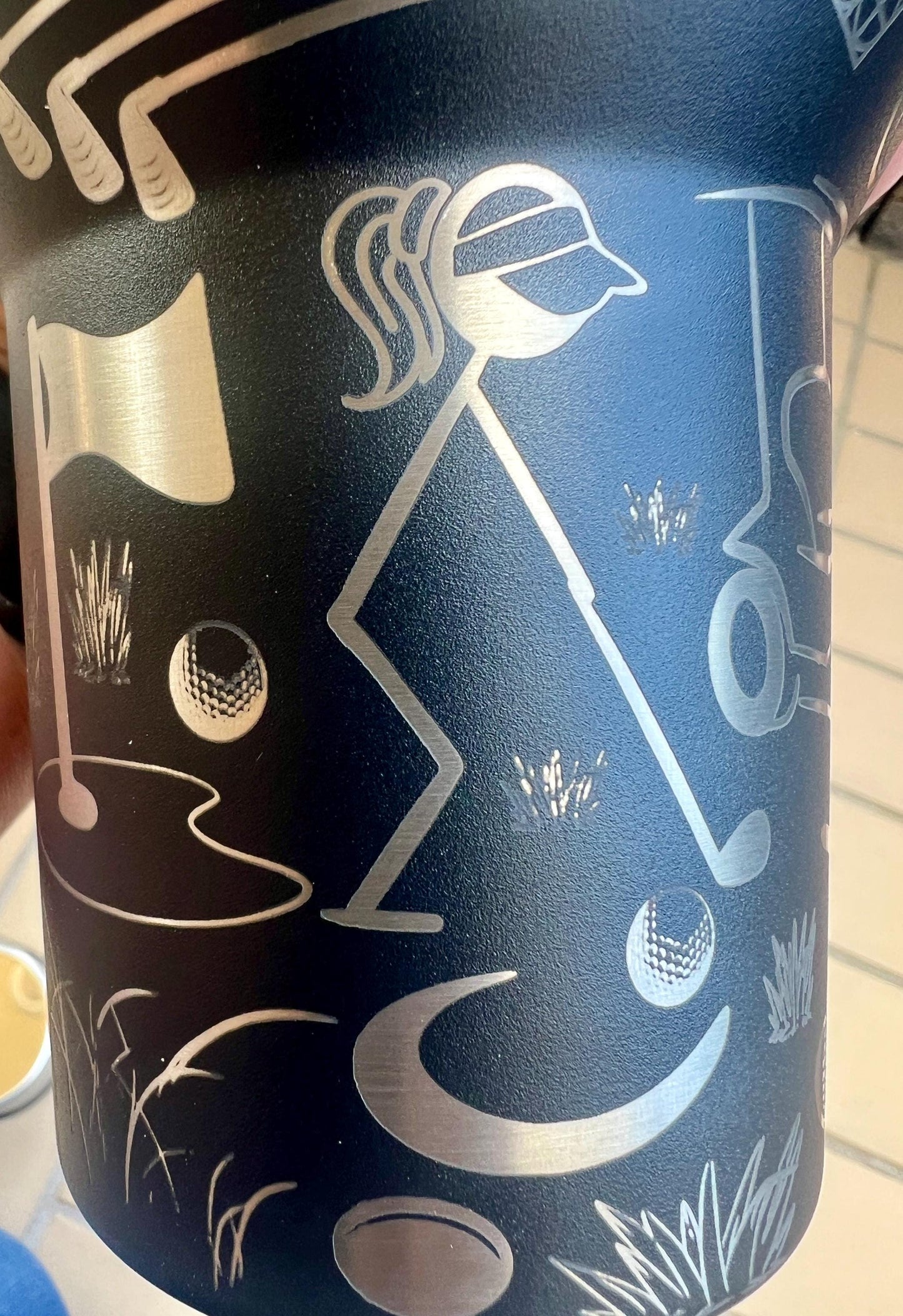 Engraved Stanley 40 Oz Tumbler: Personalized Golf Doodles Protour Cup