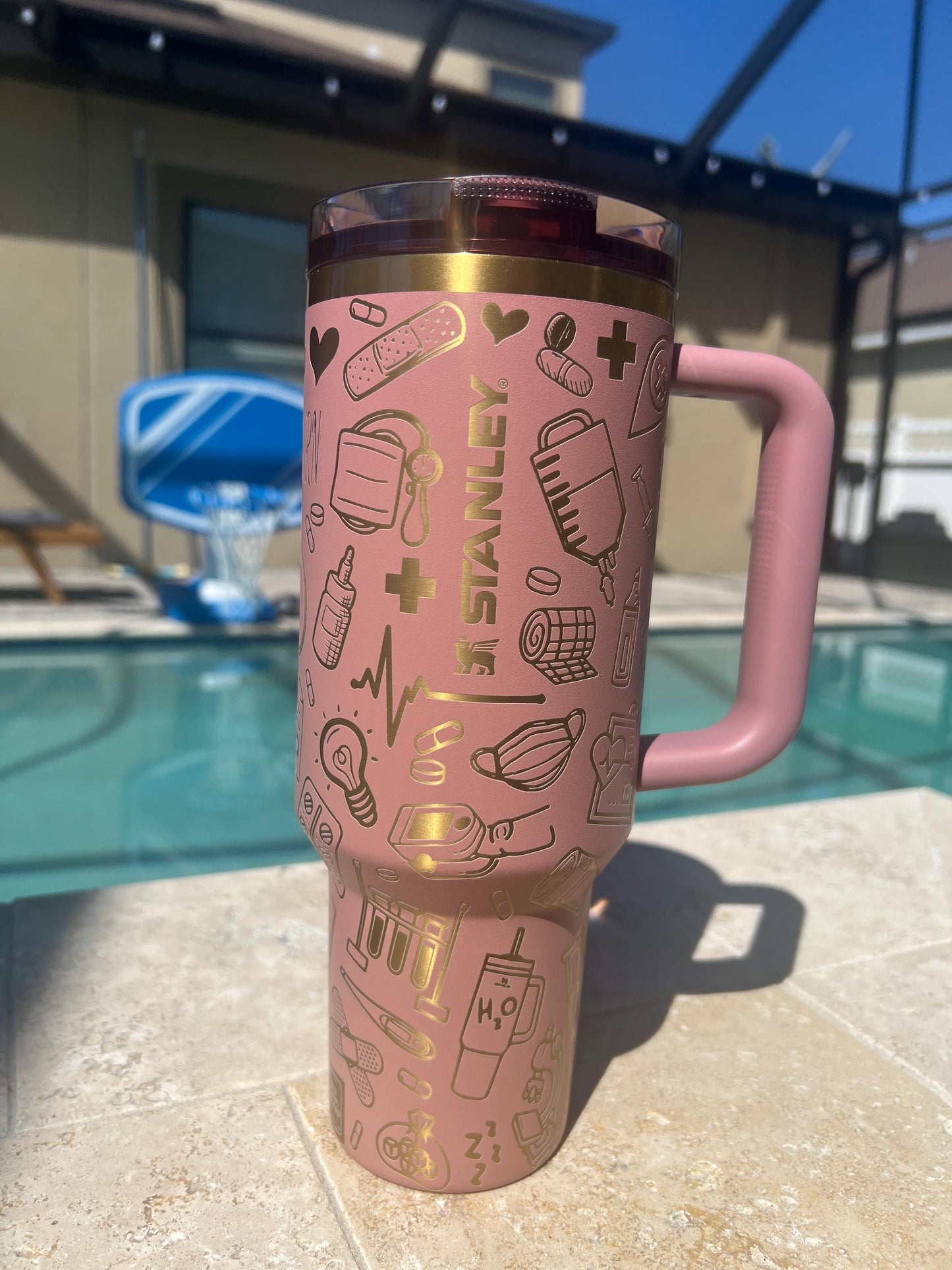 Personalized Nurse Stanley 40 Oz Tumbler: Laser Engraved Protour Cup