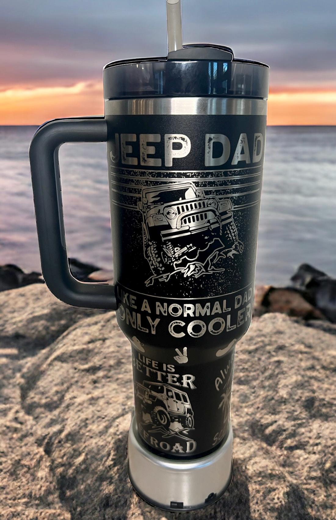 Off Road Stanley Tumbler 40 Oz: Engraved Travel Quencher with Handle