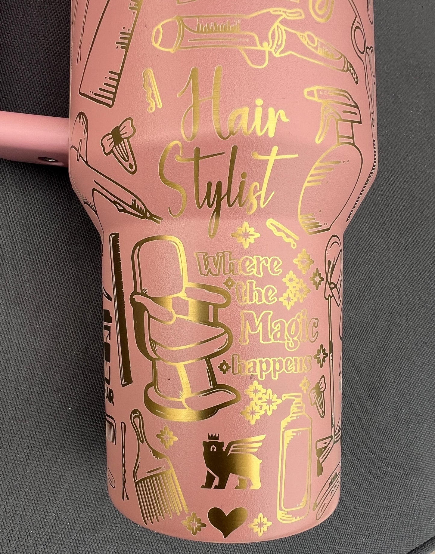 Engraved Stanley 40 Oz Tumbler: Hair Stylist Gift, Personalized Cup