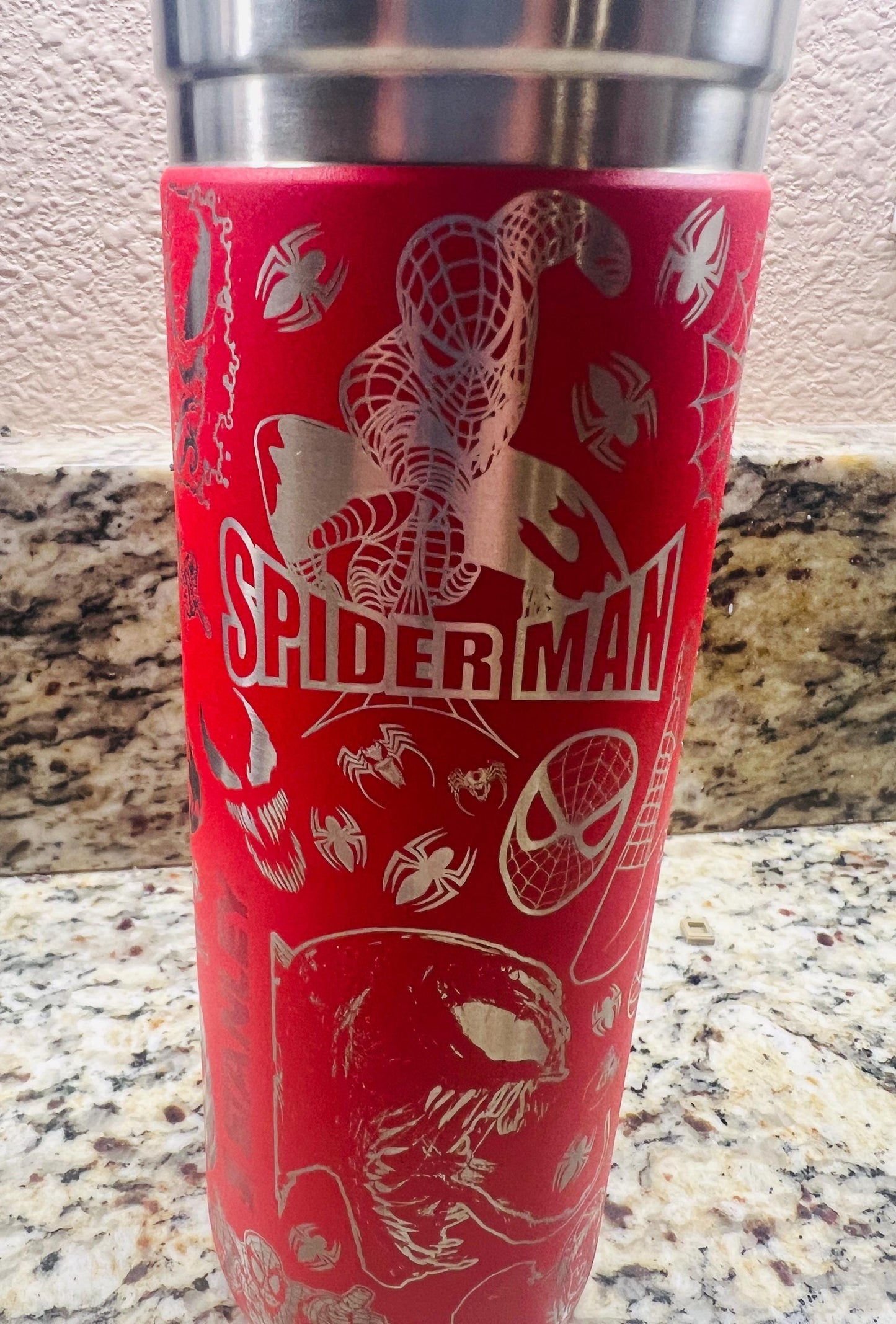 Spider-Man & Venom Engraved Stanley Tumbler: 24 oz Quick Flip