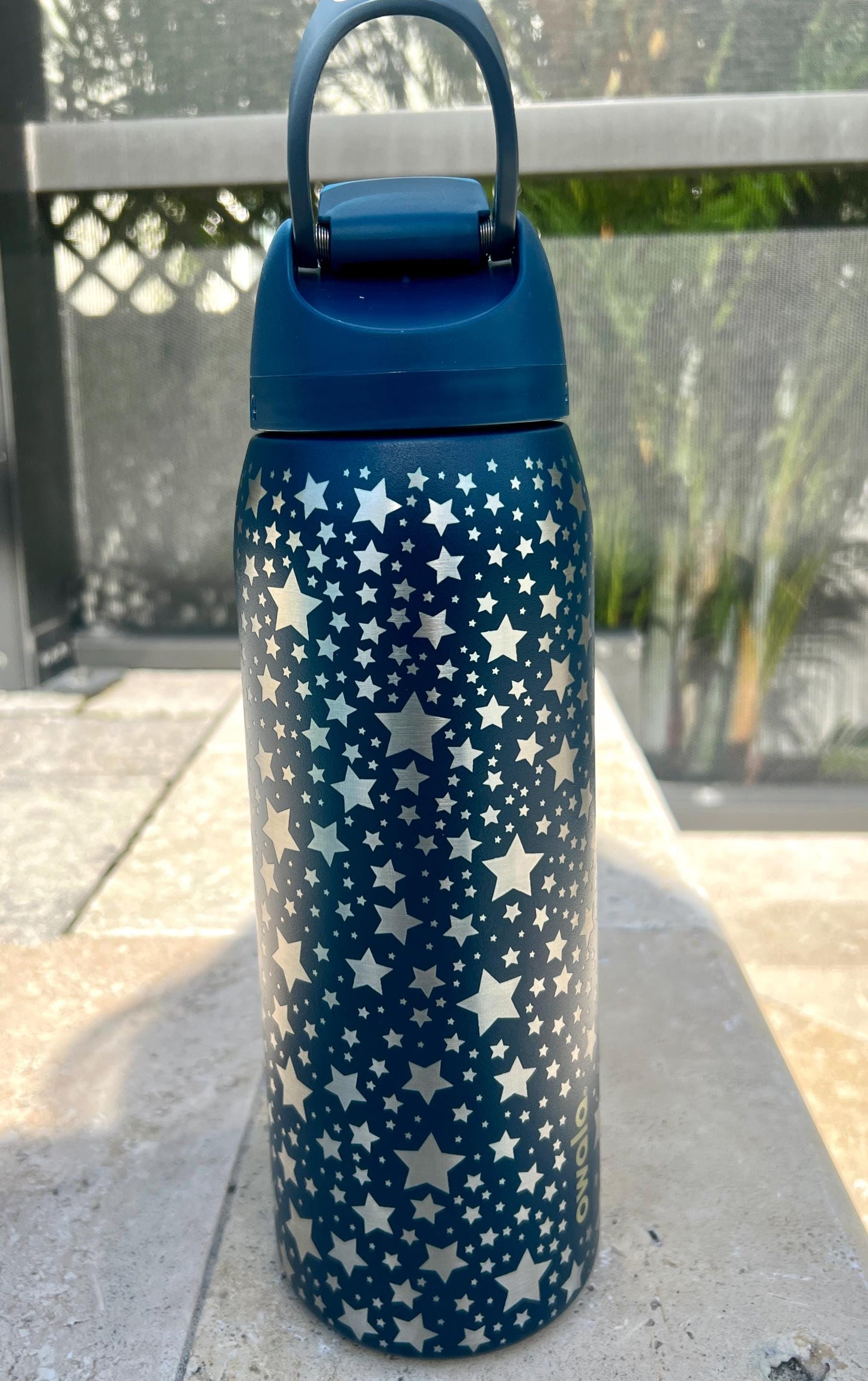 Engraved Stars Owala Tumbler: Full Wrap, Laser Engraved