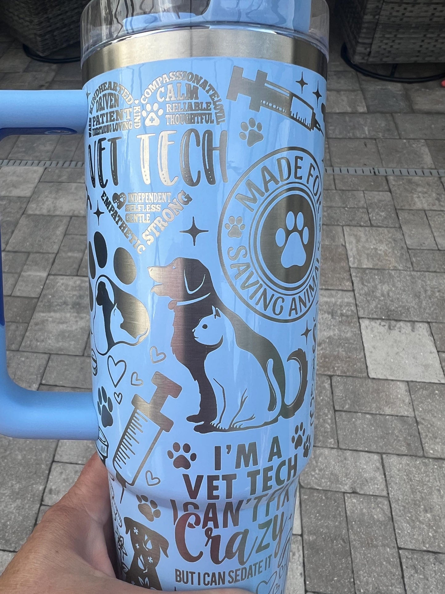 Vet Tech - 30 OZ Stanley H2.0 Quencher Tumbler With Handle-Full Wrap Engraved