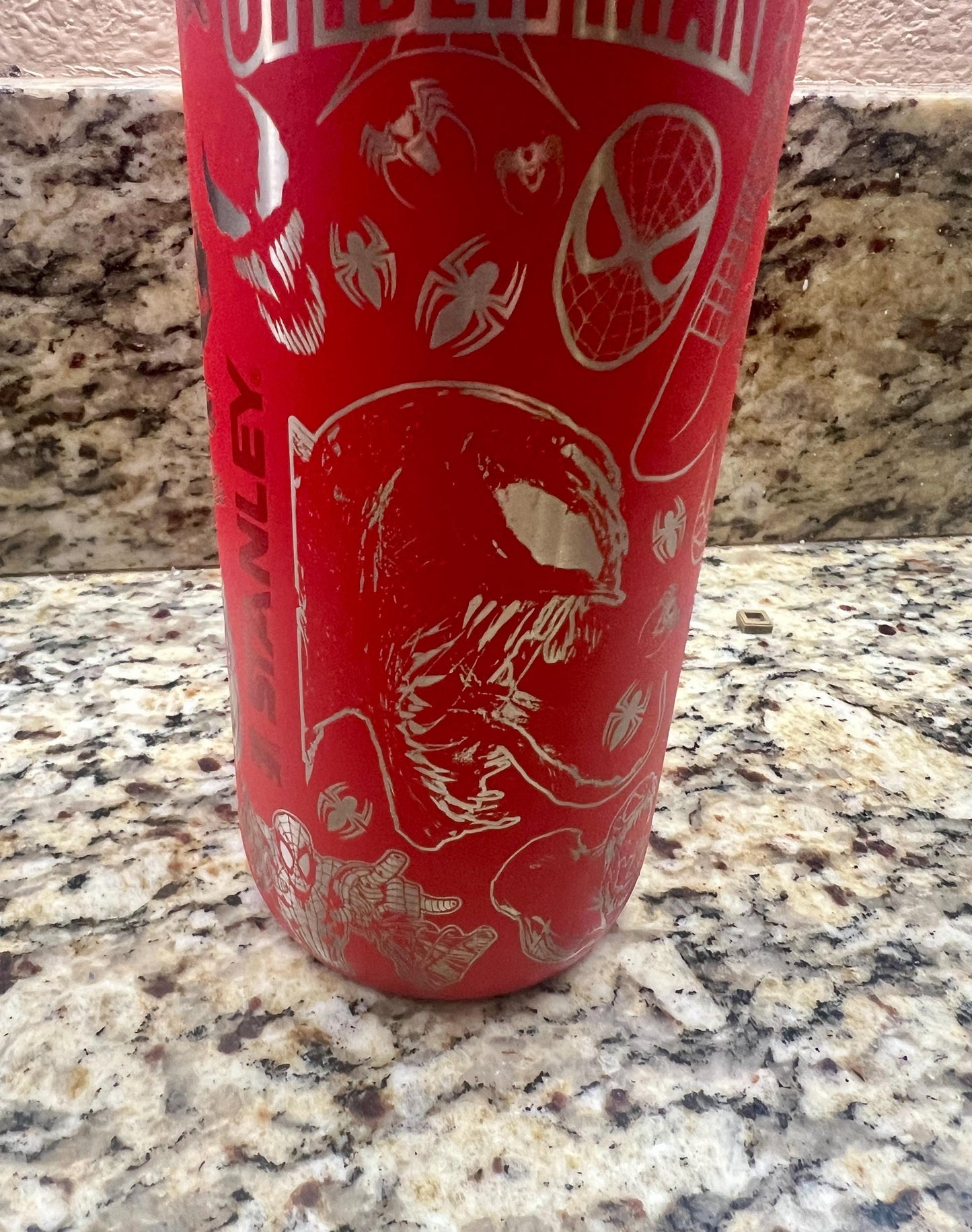 Spider-Man & Venom Engraved Stanley Tumbler: 24 oz Quick Flip
