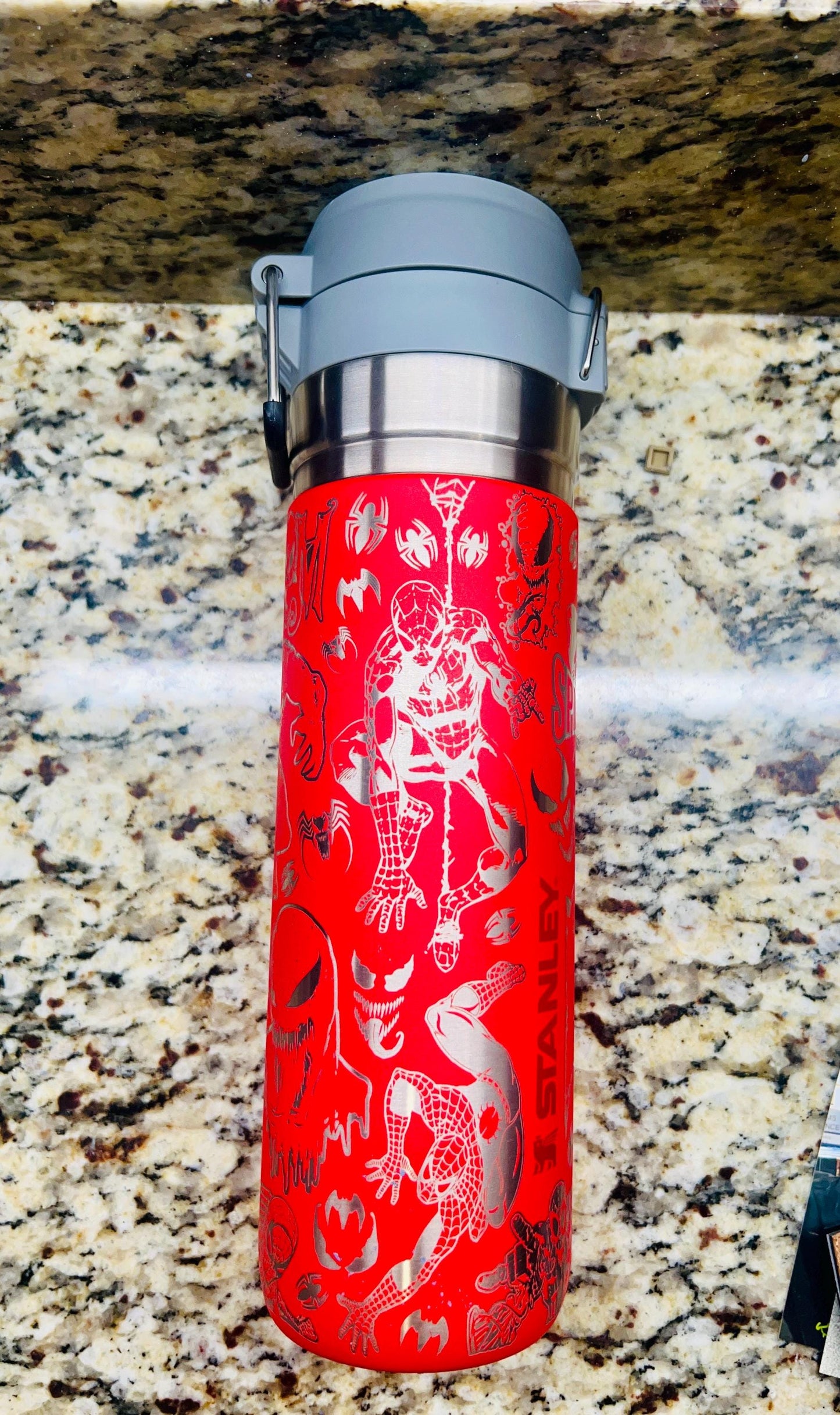 Spider-Man & Venom Engraved Stanley Tumbler: 24 oz Quick Flip
