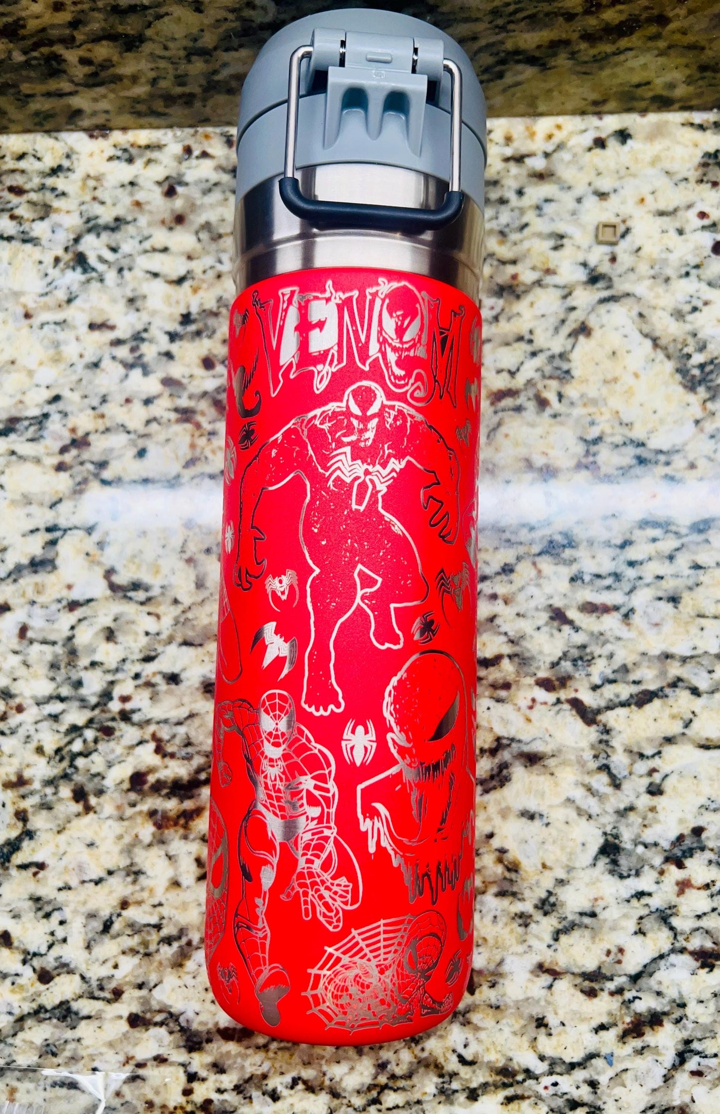 Spider-Man & Venom Engraved Stanley Tumbler: 24 oz Quick Flip