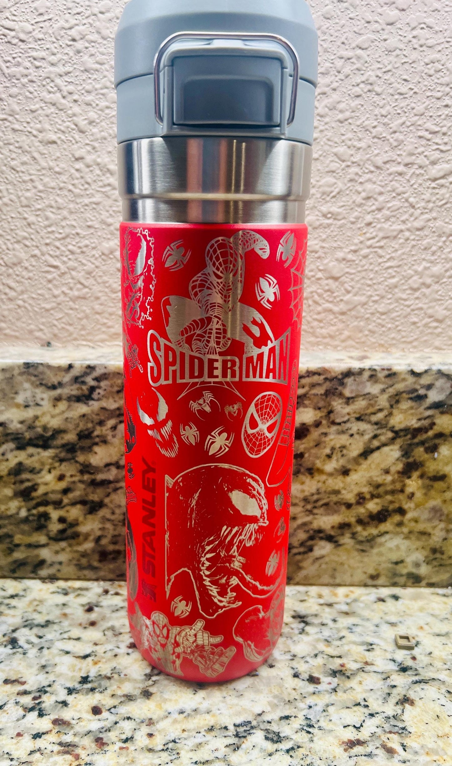 Spider-Man & Venom Engraved Stanley Tumbler: 24 oz Quick Flip