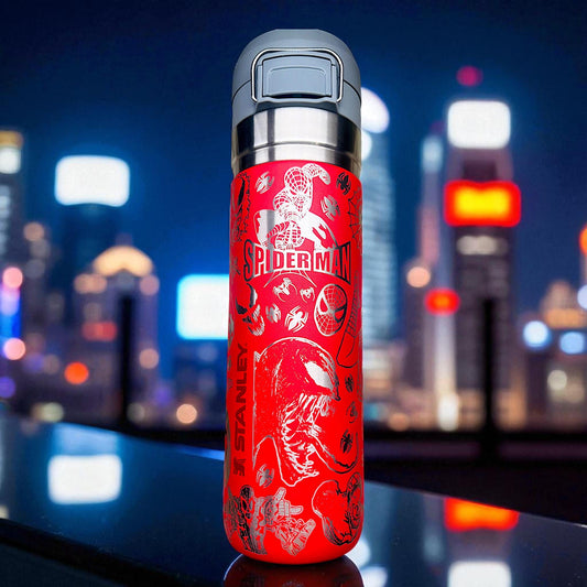 Spider-Man & Venom Engraved Stanley Tumbler: 24 oz Quick Flip