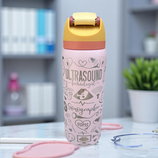 Ultrasound Sonographer - 24 ,32 or 40 oz OWALA Free Sip Tumbler, Full wrap engraved