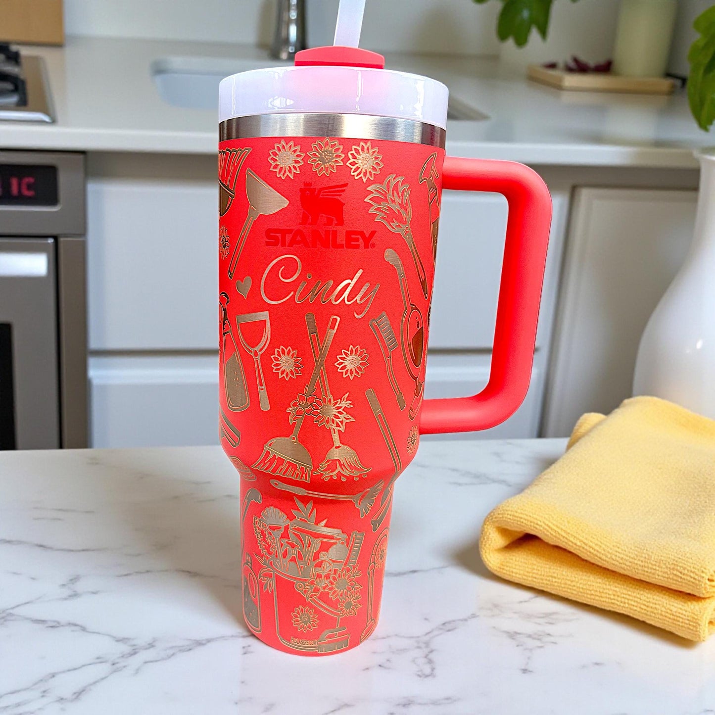 Custom Engraved 40 Oz Stanley Quencher: Housekeeping Gift