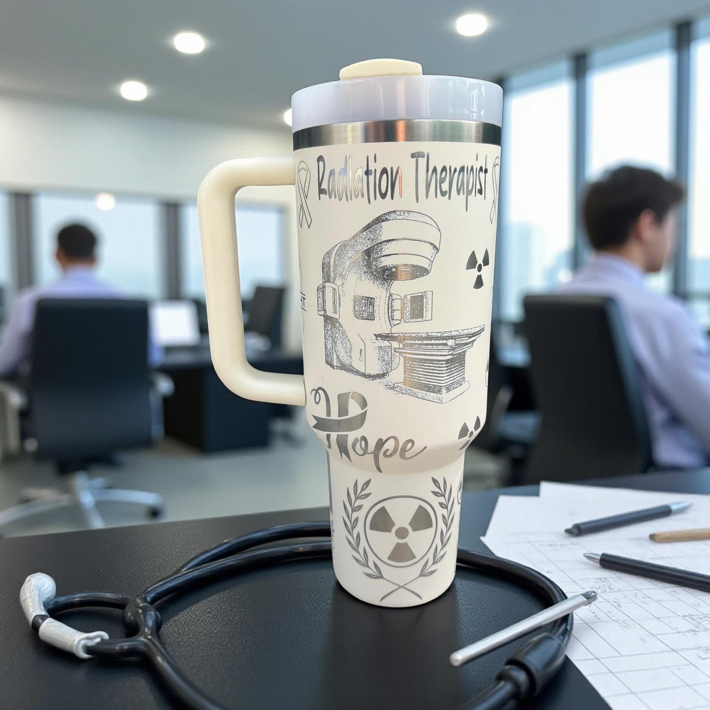 Personalized Radiation Therapist Engraved Tumbler: 40oz Stanley or Unbranded Travel Mug