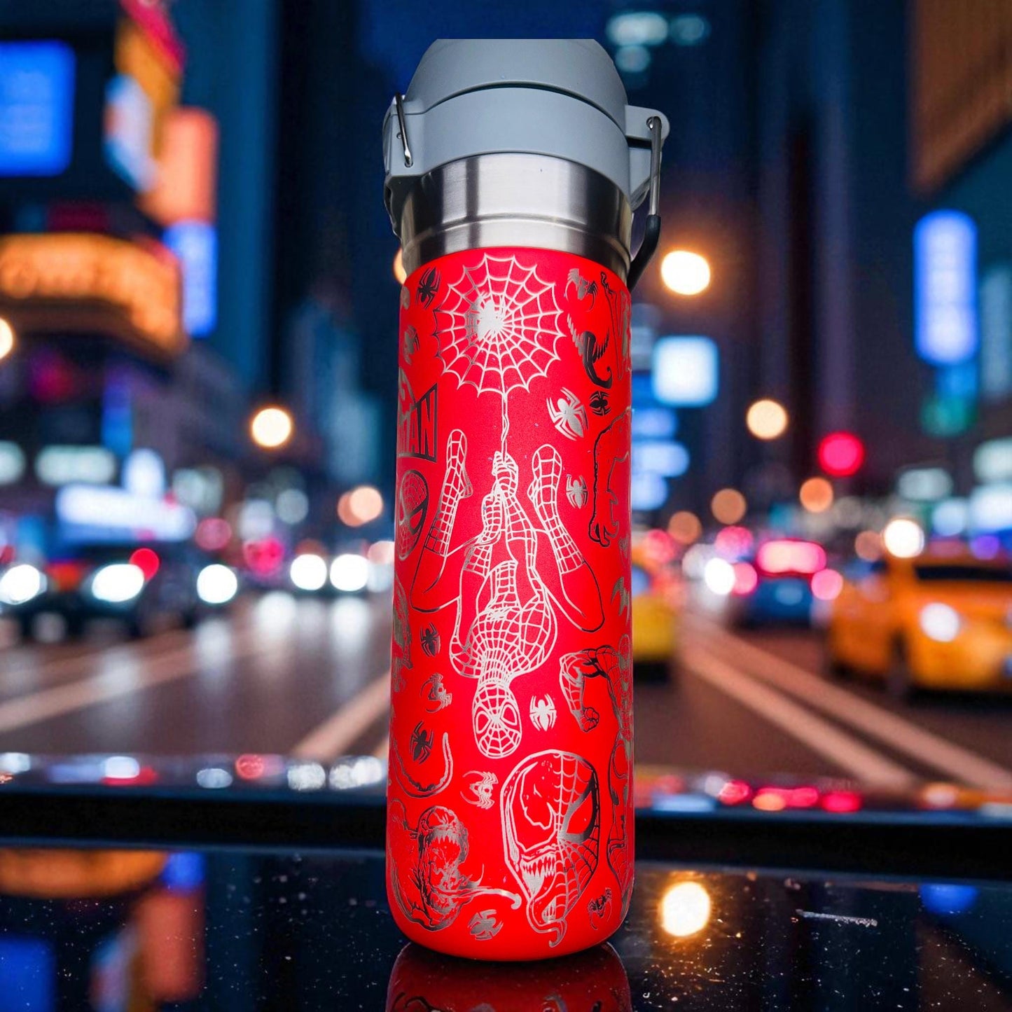 Spider-Man & Venom Engraved Stanley Tumbler: 24 oz Quick Flip