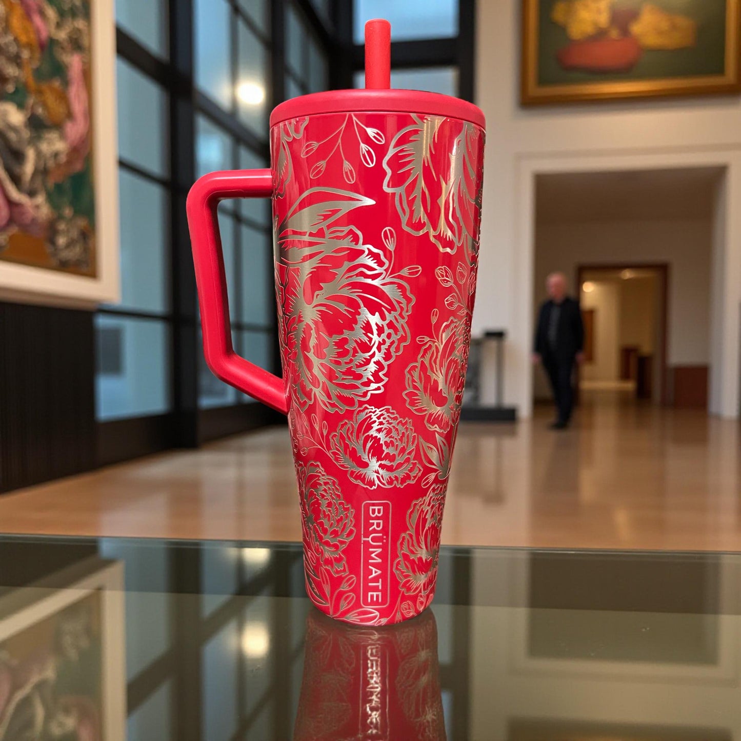 Peony -40 OZ Brumate ERA Leakproof  Tumbler/ cup with Handle-Full Wrap Laser Engraved