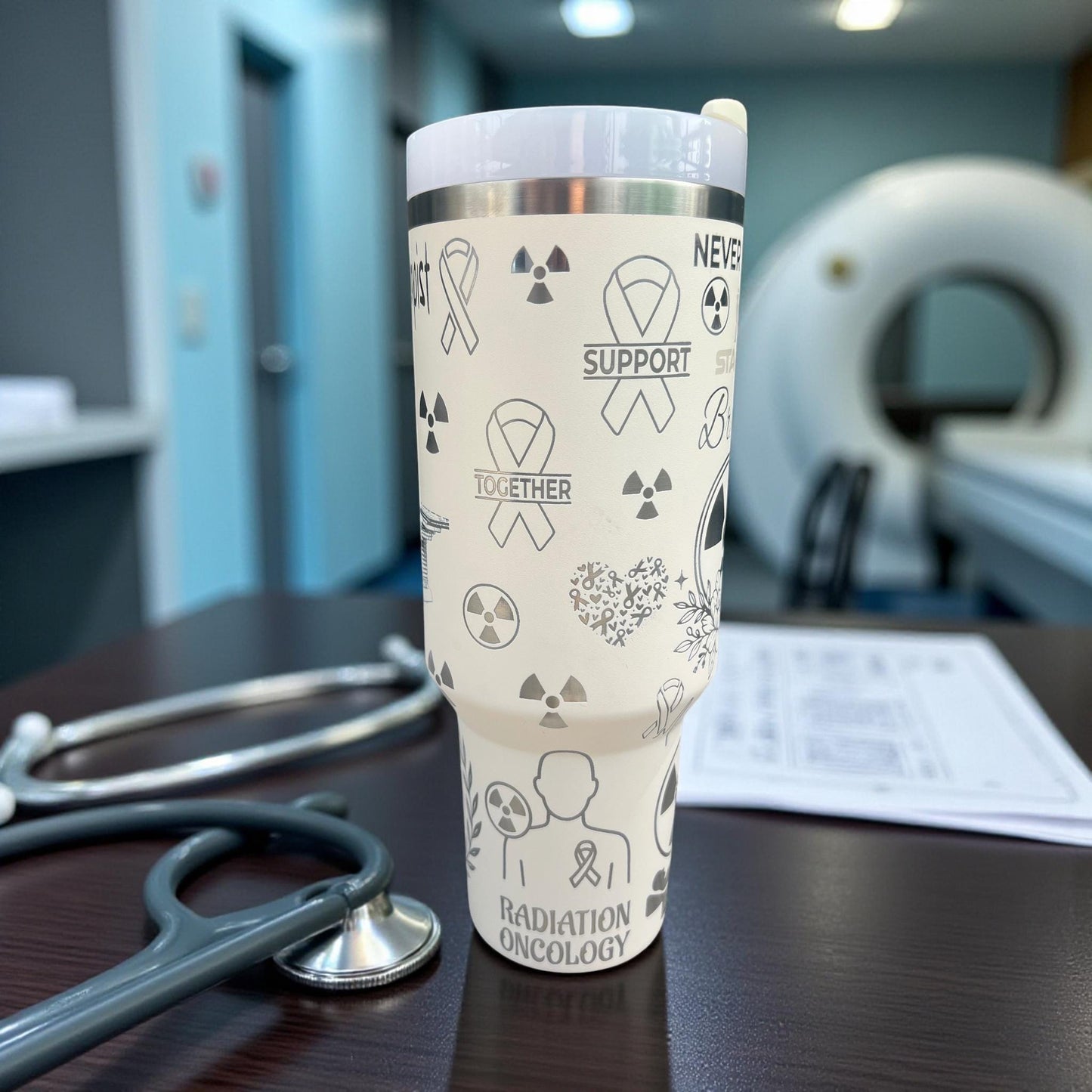 Personalized Radiation Therapist Engraved Tumbler: 40oz Stanley or Unbranded Travel Mug