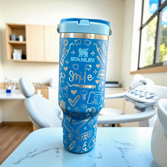 Dental Work- Stanley Iceflow Tumbler 40oz - Laser Engraved
