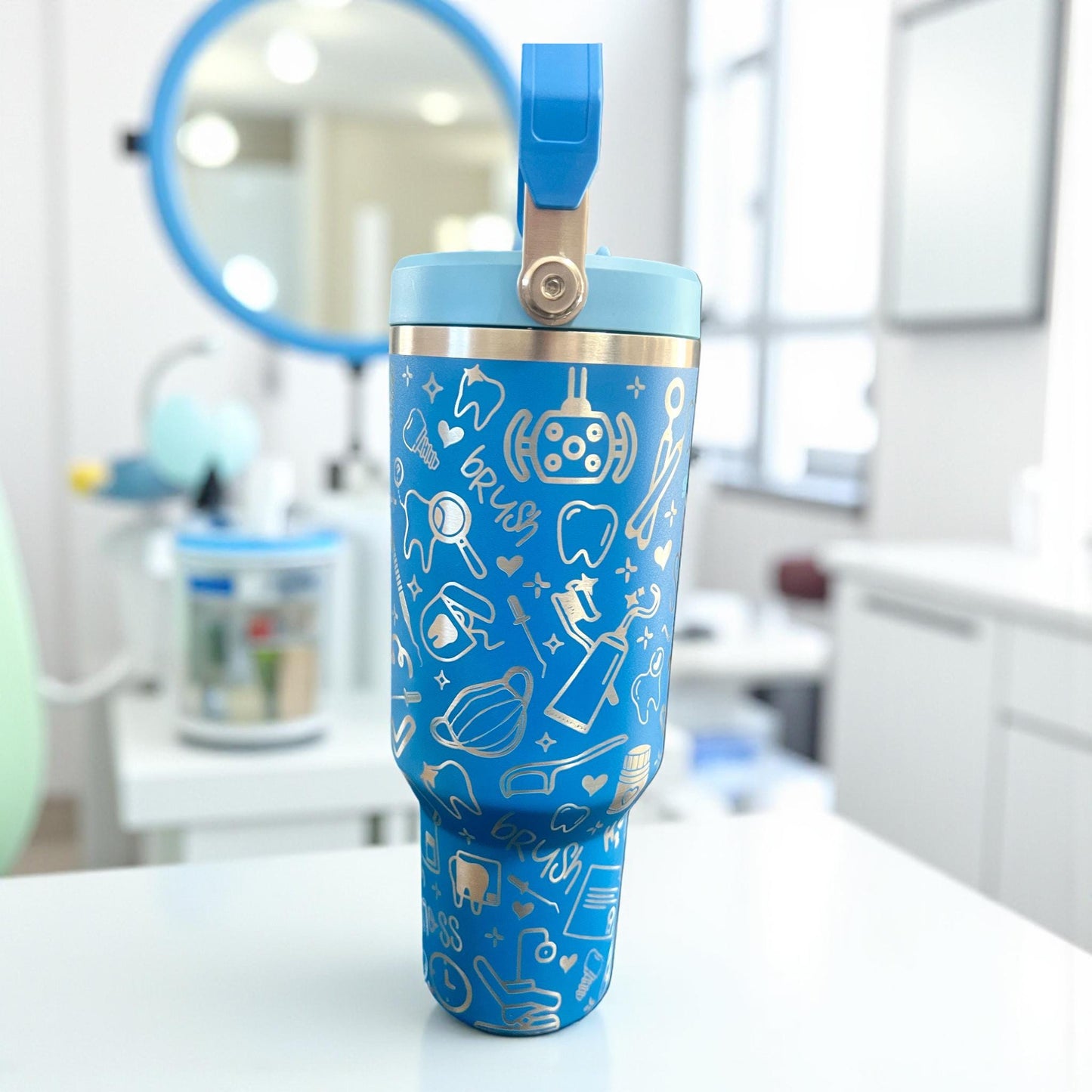 Dental Work- Stanley Iceflow Tumbler 40oz - Laser Engraved