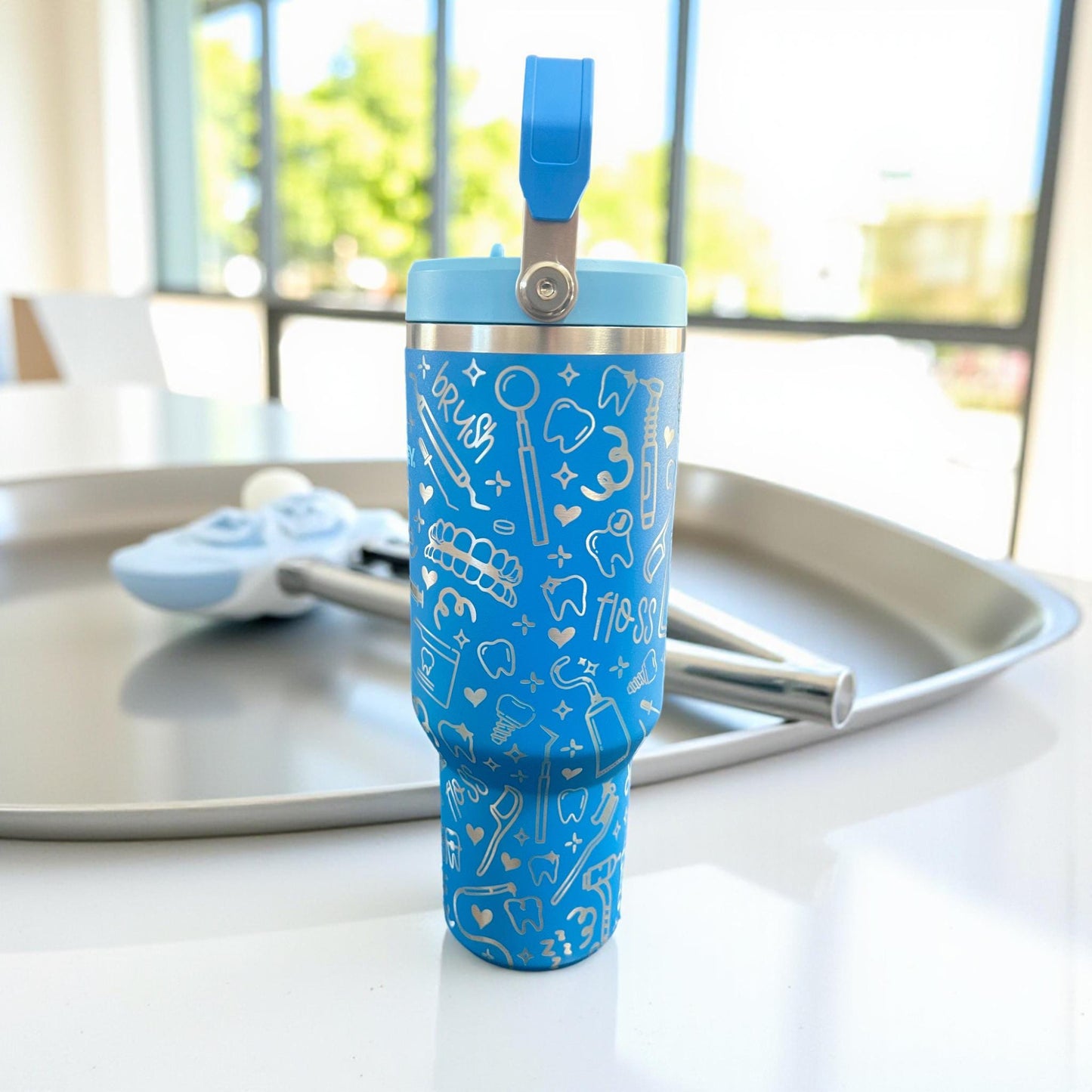 Dental Work- Stanley Iceflow Tumbler 40oz - Laser Engraved