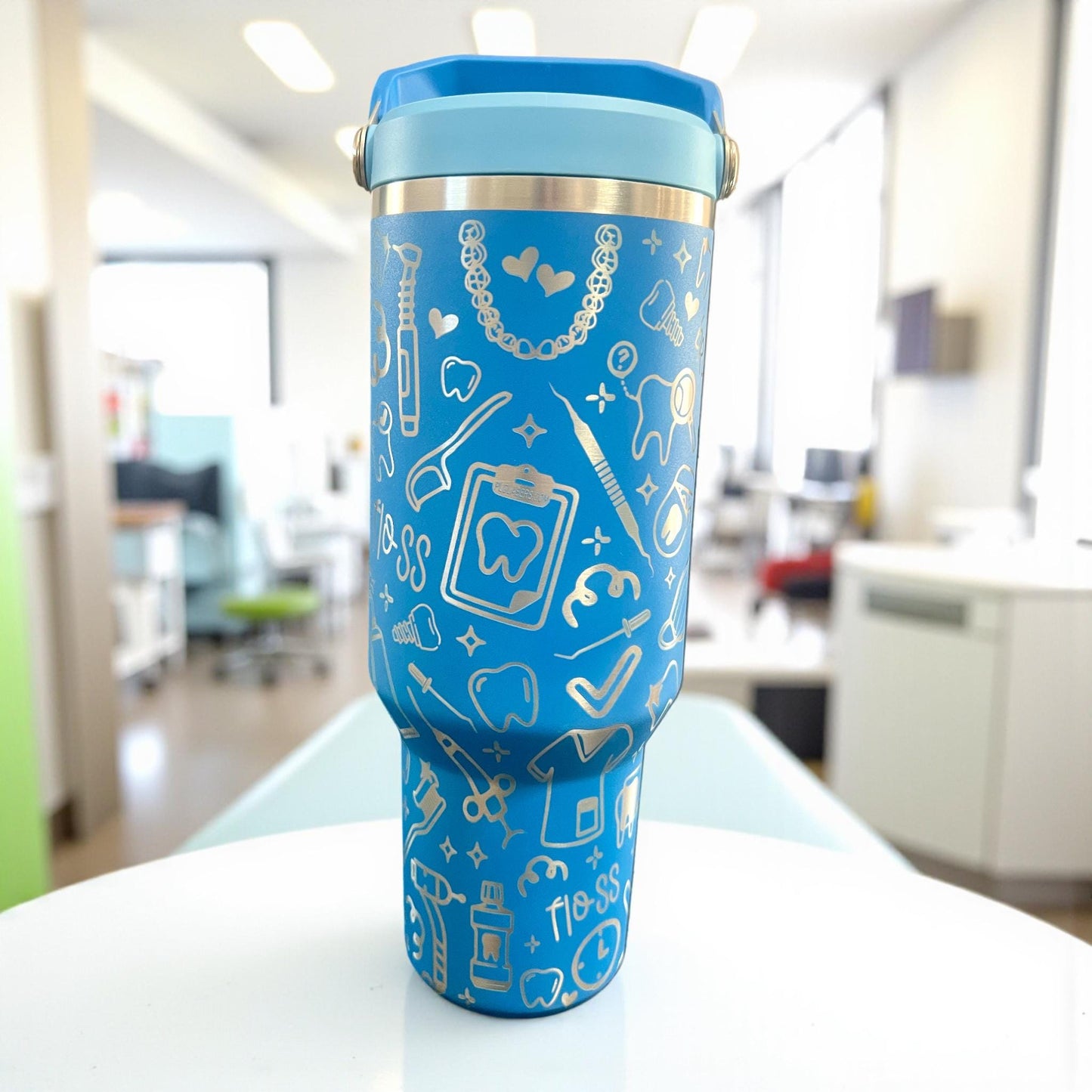 Dental Work- Stanley Iceflow Tumbler 40oz - Laser Engraved