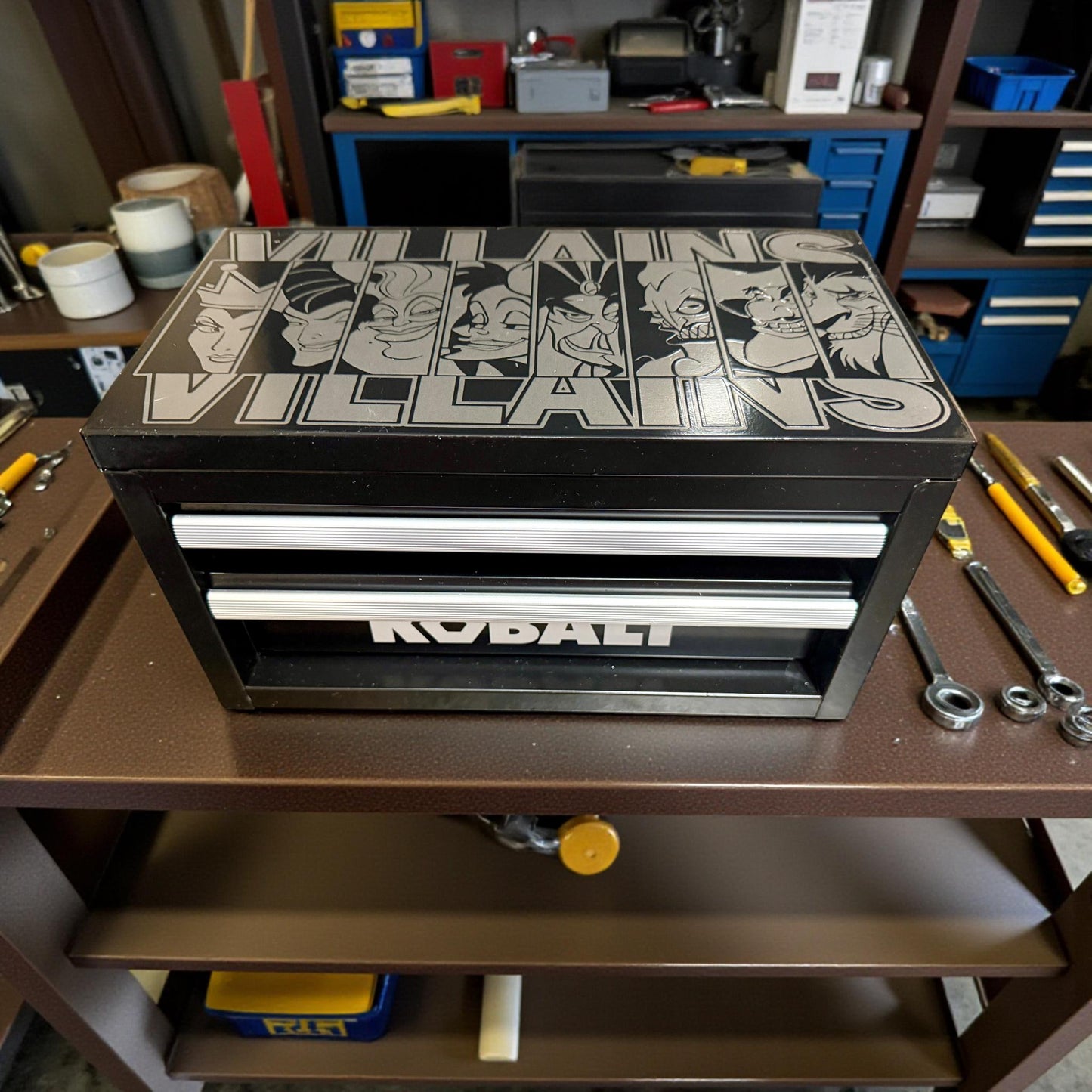 LASER ENGRAVED Kobalt or US General Mini Toolbox, gift for him/her-veteran-teacher-quilt, boy or girl, seamstress, crafts
