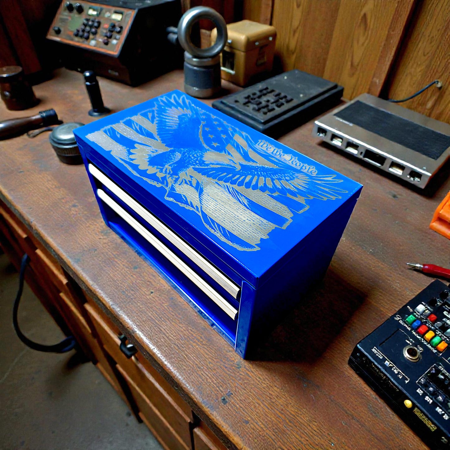 LASER ENGRAVED Kobalt or US General Mini Toolbox, gift for him/her-veteran-teacher-quilt, boy or girl, seamstress, crafts