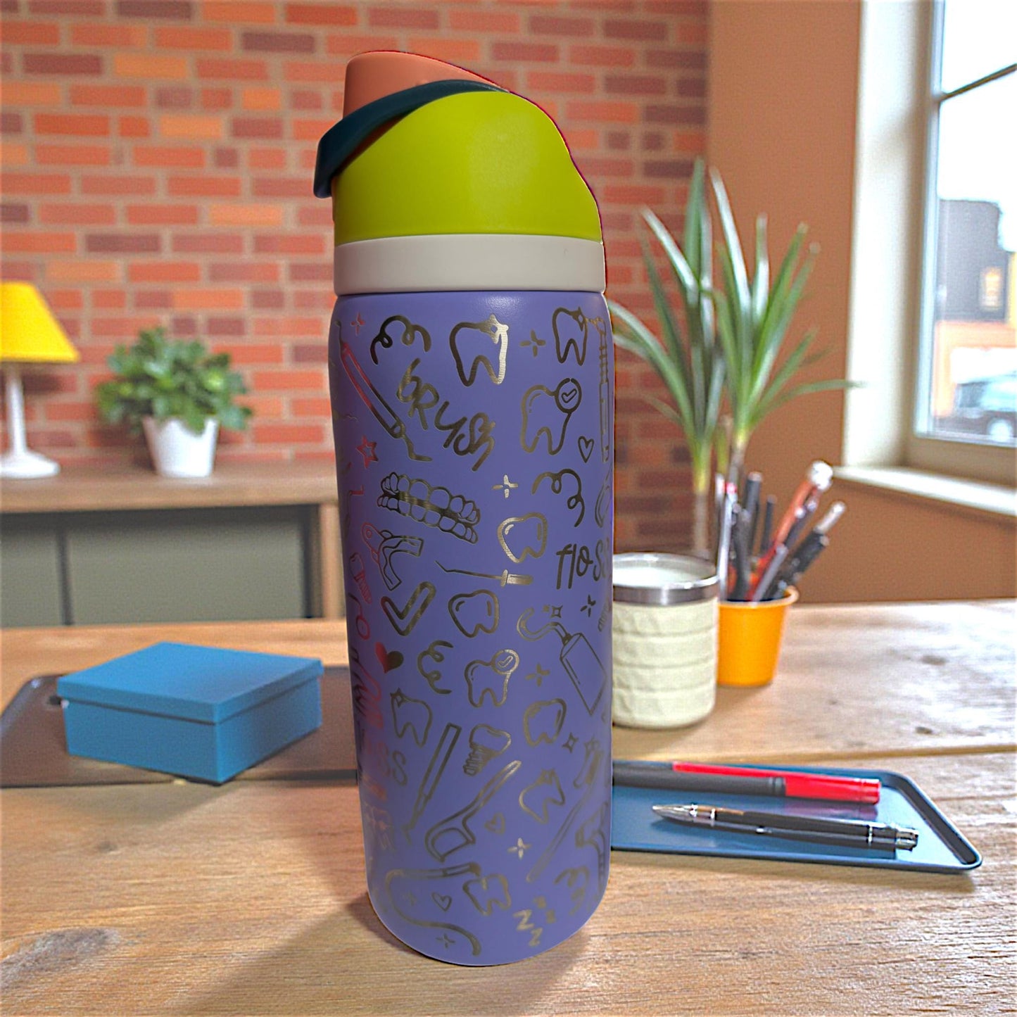 Dental Life -32 oz Owala  Dupe Free Sip Tumbler, Full wrap engraved