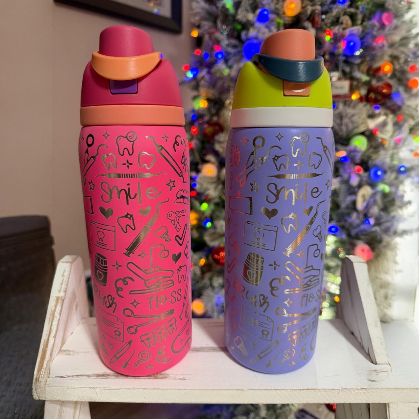 Dental Life -32 oz Owala  Dupe Free Sip Tumbler, Full wrap engraved