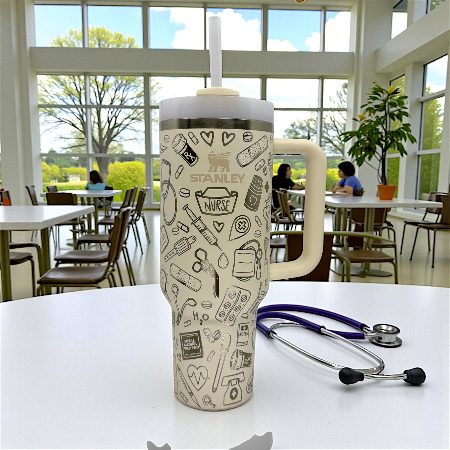 Nurse Travel Mug: Engraved 40oz Tumbler, Funny Nursing Gift