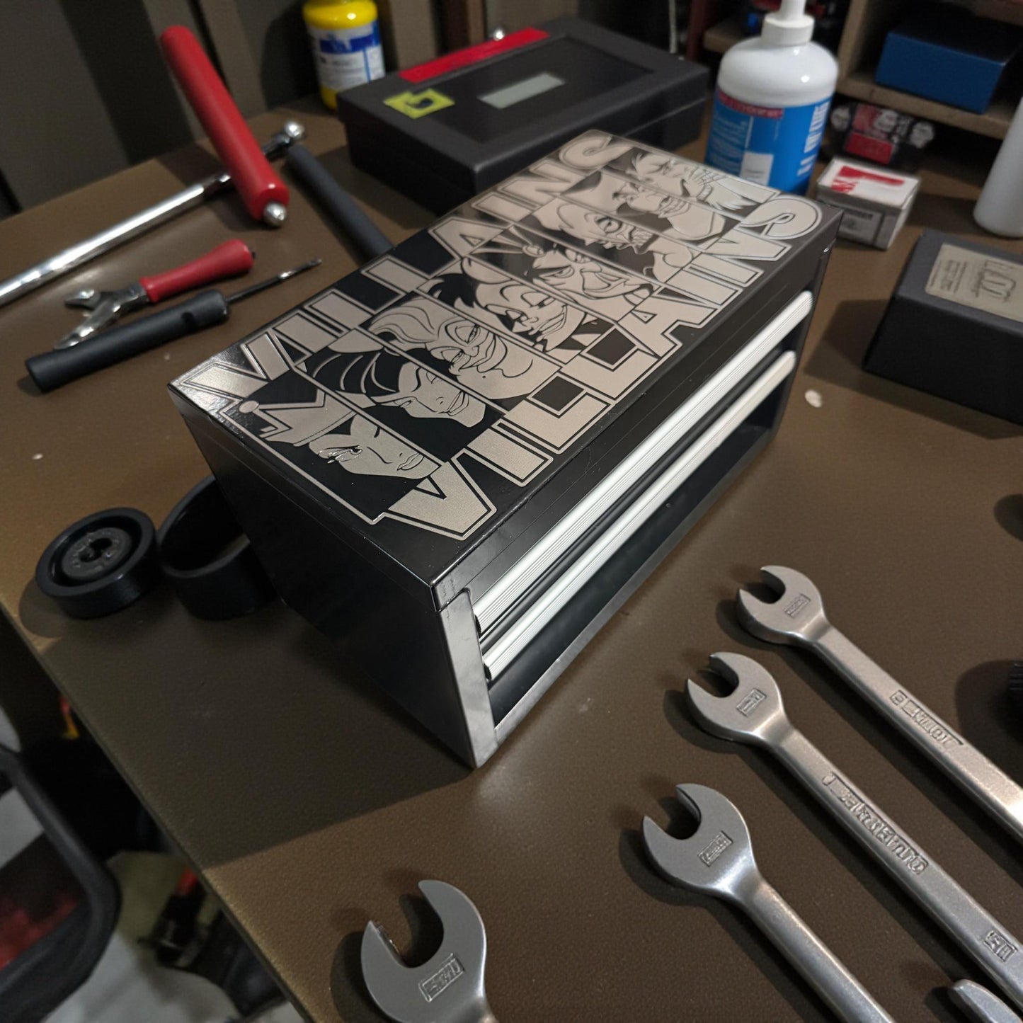 LASER ENGRAVED Kobalt or US General Mini Toolbox, gift for him/her-veteran-teacher-quilt, boy or girl, seamstress, crafts