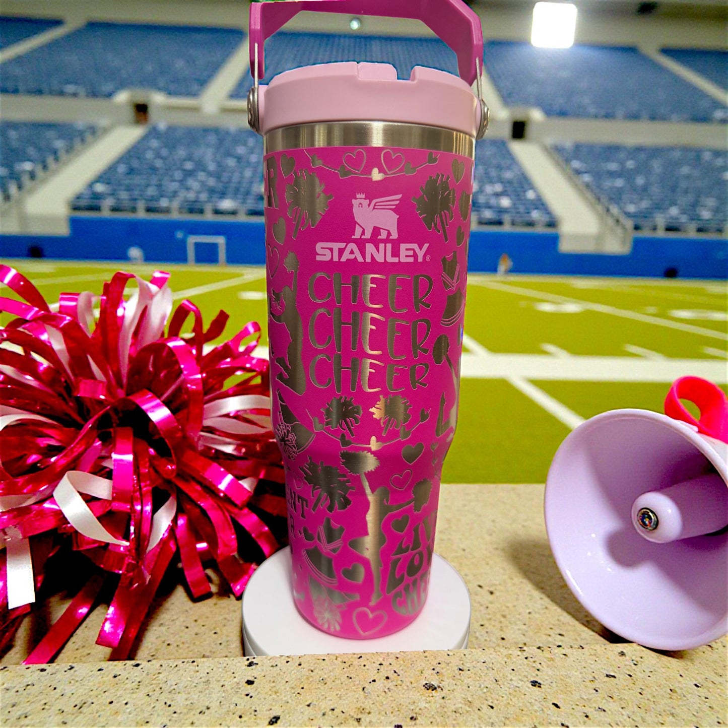 CHEER Laser Engraved Stanley Iceflow Tumbler - 30 Oz Flipstraw