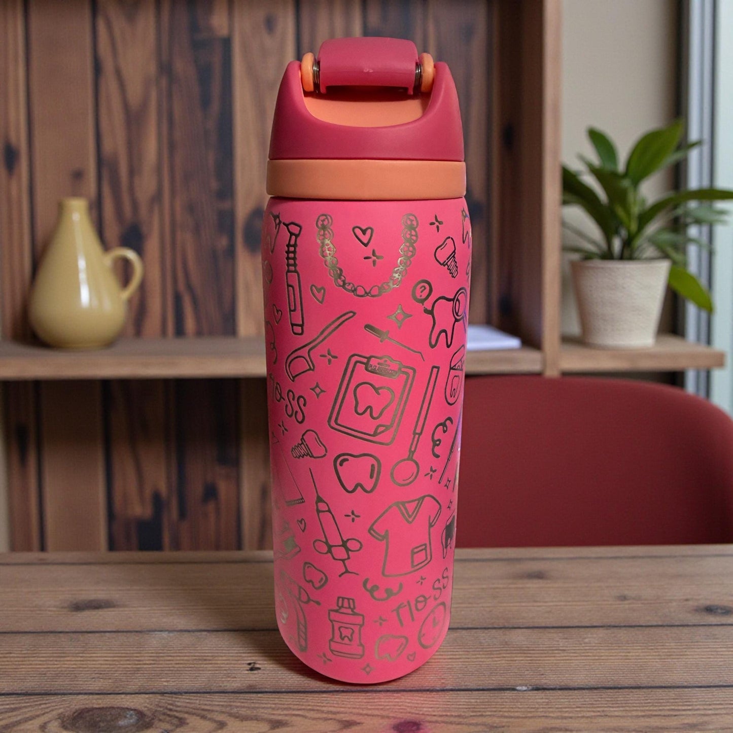 Dental Life -32 oz Owala  Dupe Free Sip Tumbler, Full wrap engraved