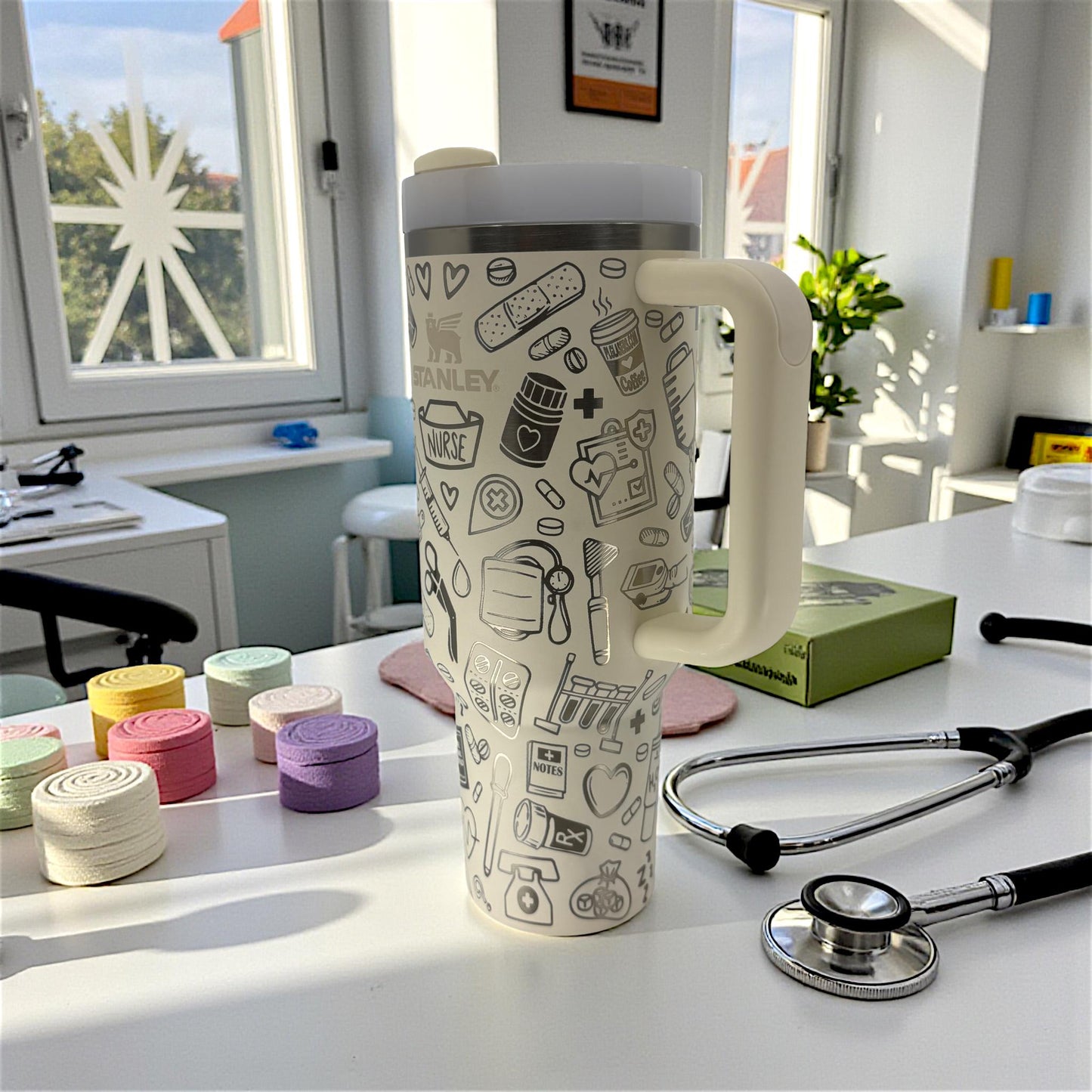 Nurse Travel Mug: Engraved 40oz Tumbler, Funny Nursing Gift