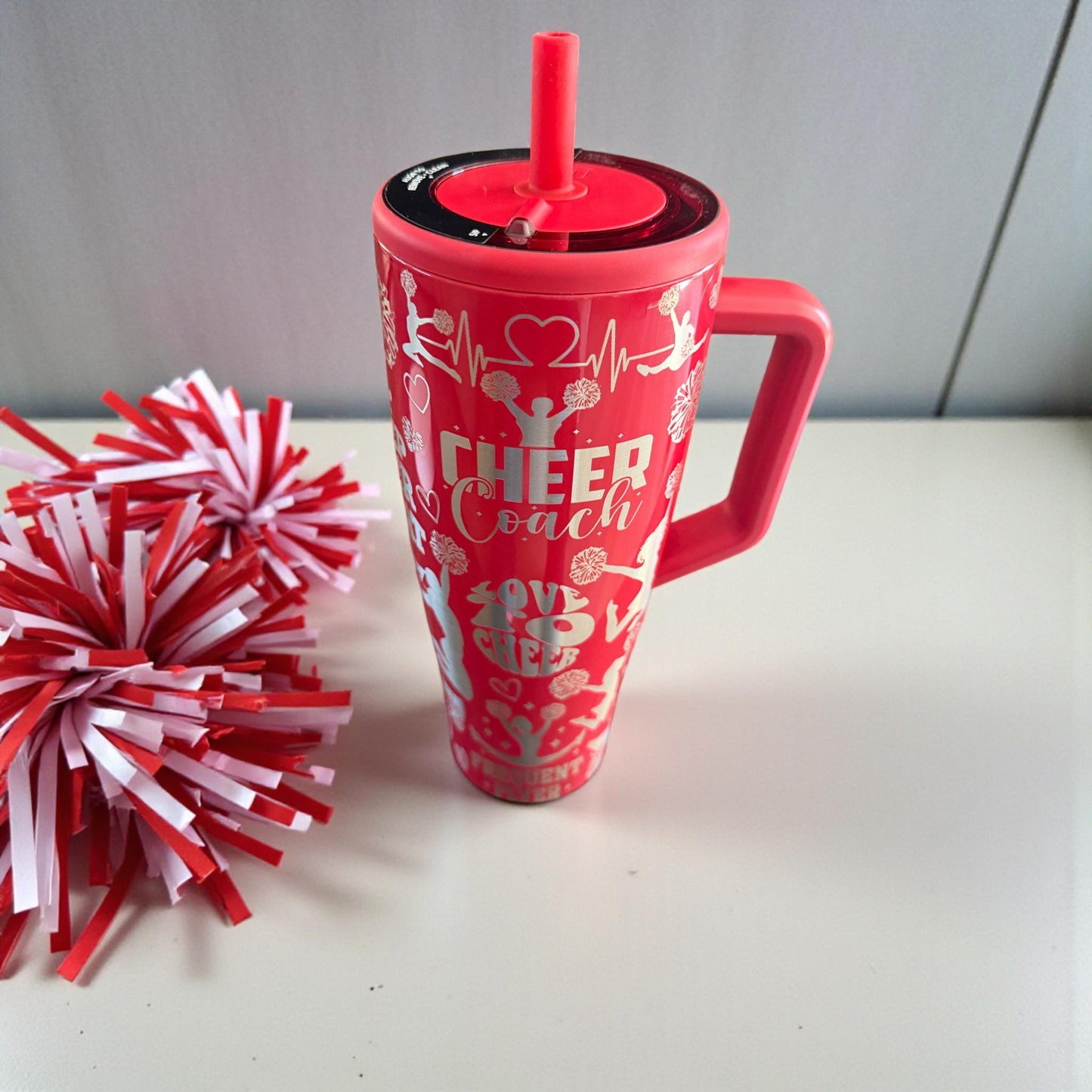Cheer Coach/Mom-Brumate ERA/ERA Flip 40/30 OZ Leakproof  Tumbler/ cup with Handle-Full Wrap Laser Engraved