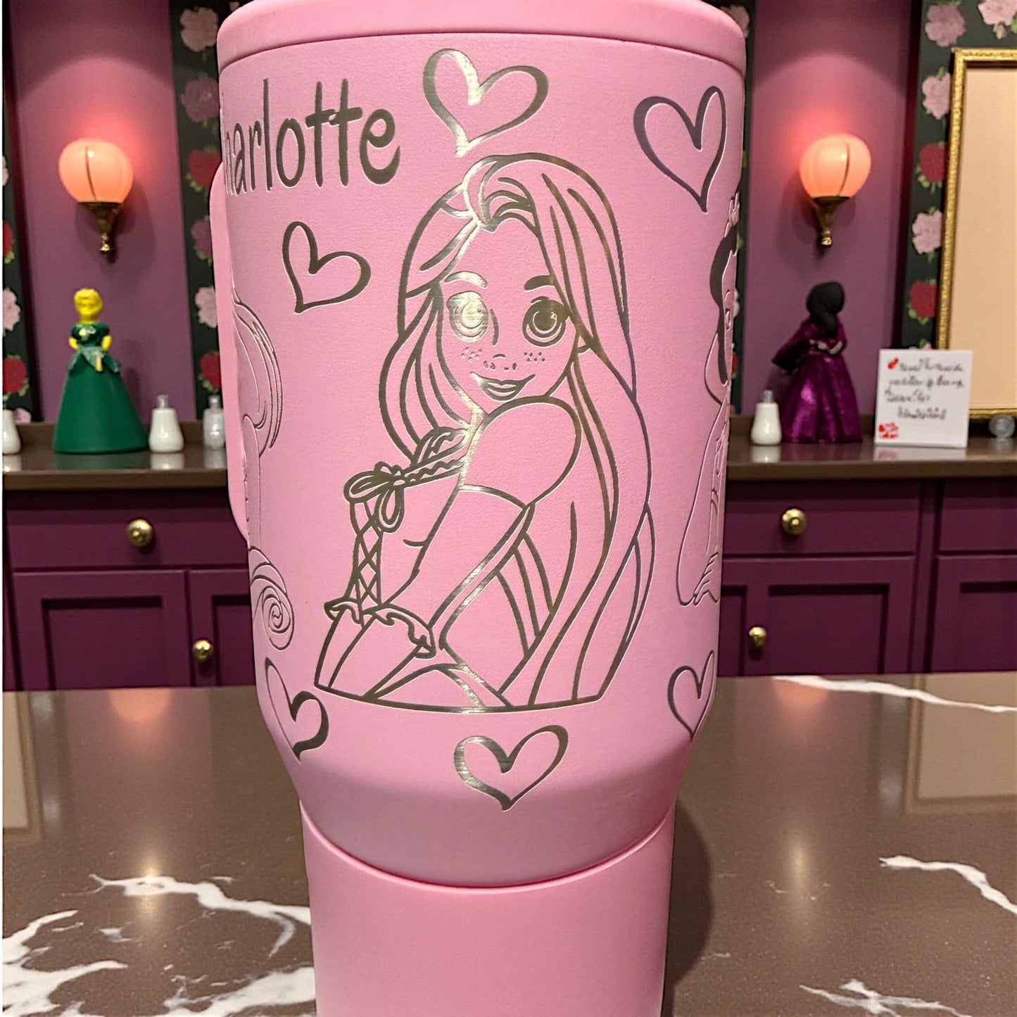 Princesses- Hydrojug 20 oz Traveler With Handle-Full Wrap Engraved