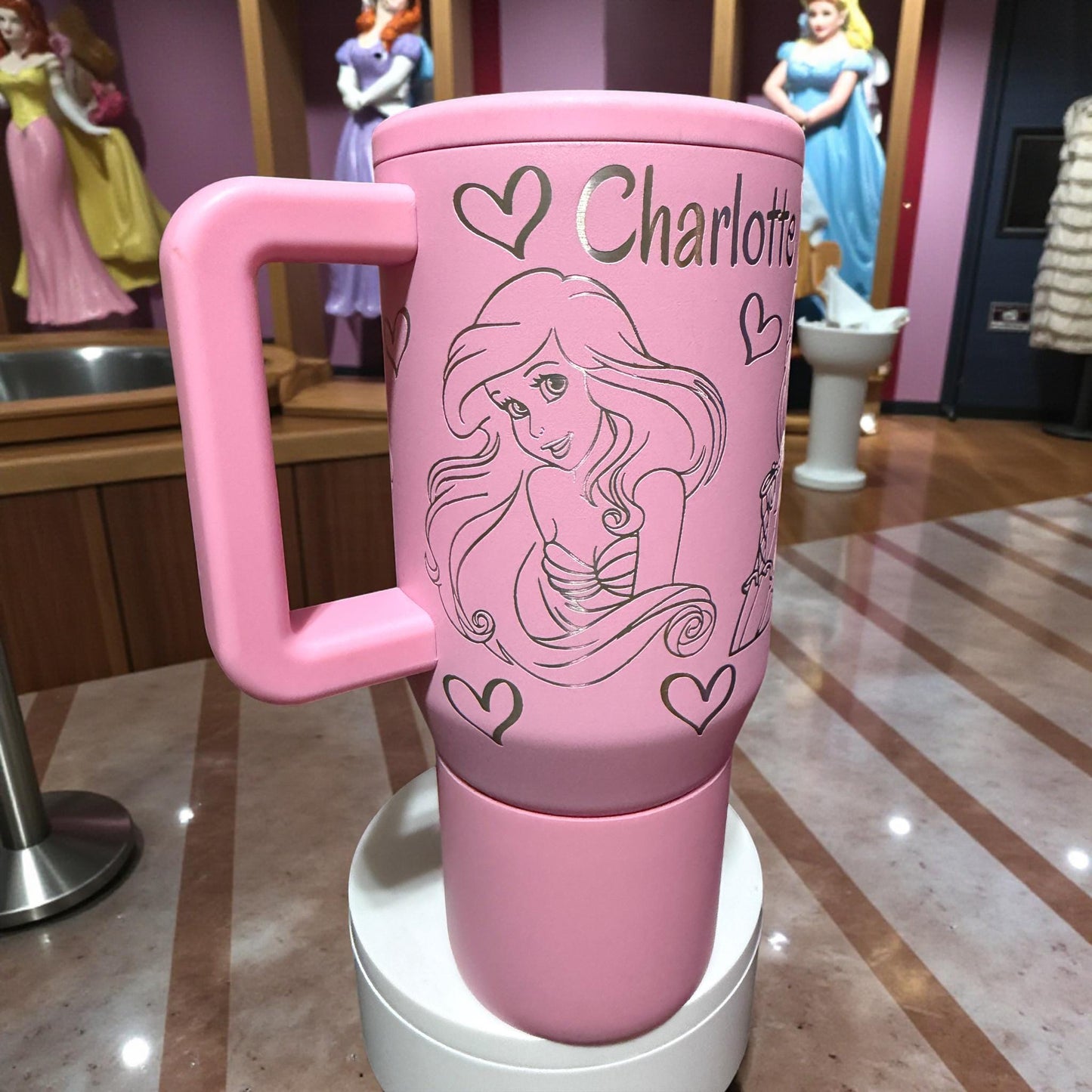 Princesses- Hydrojug 20 oz Traveler With Handle-Full Wrap Engraved