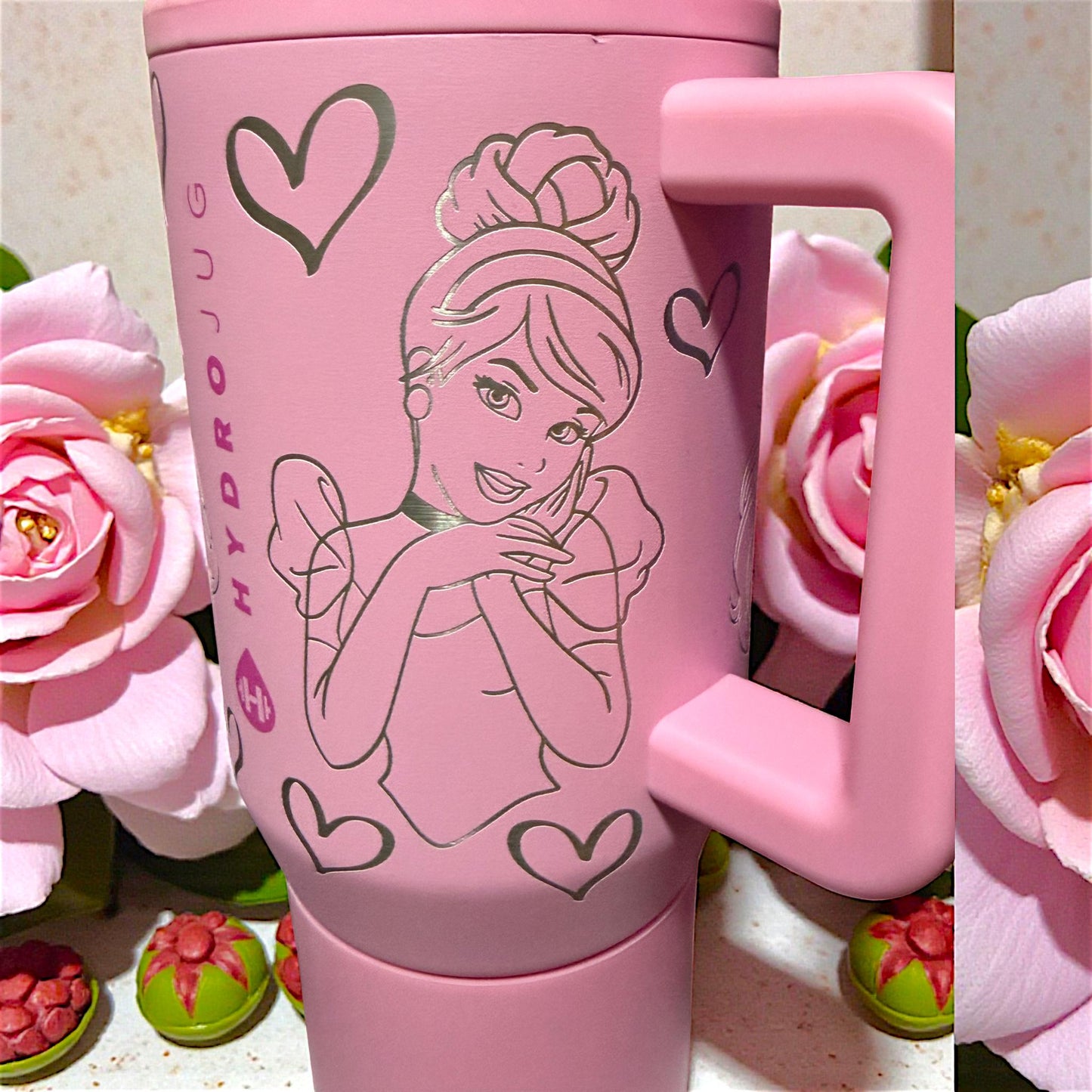 Princesses- Hydrojug 20 oz Traveler With Handle-Full Wrap Engraved