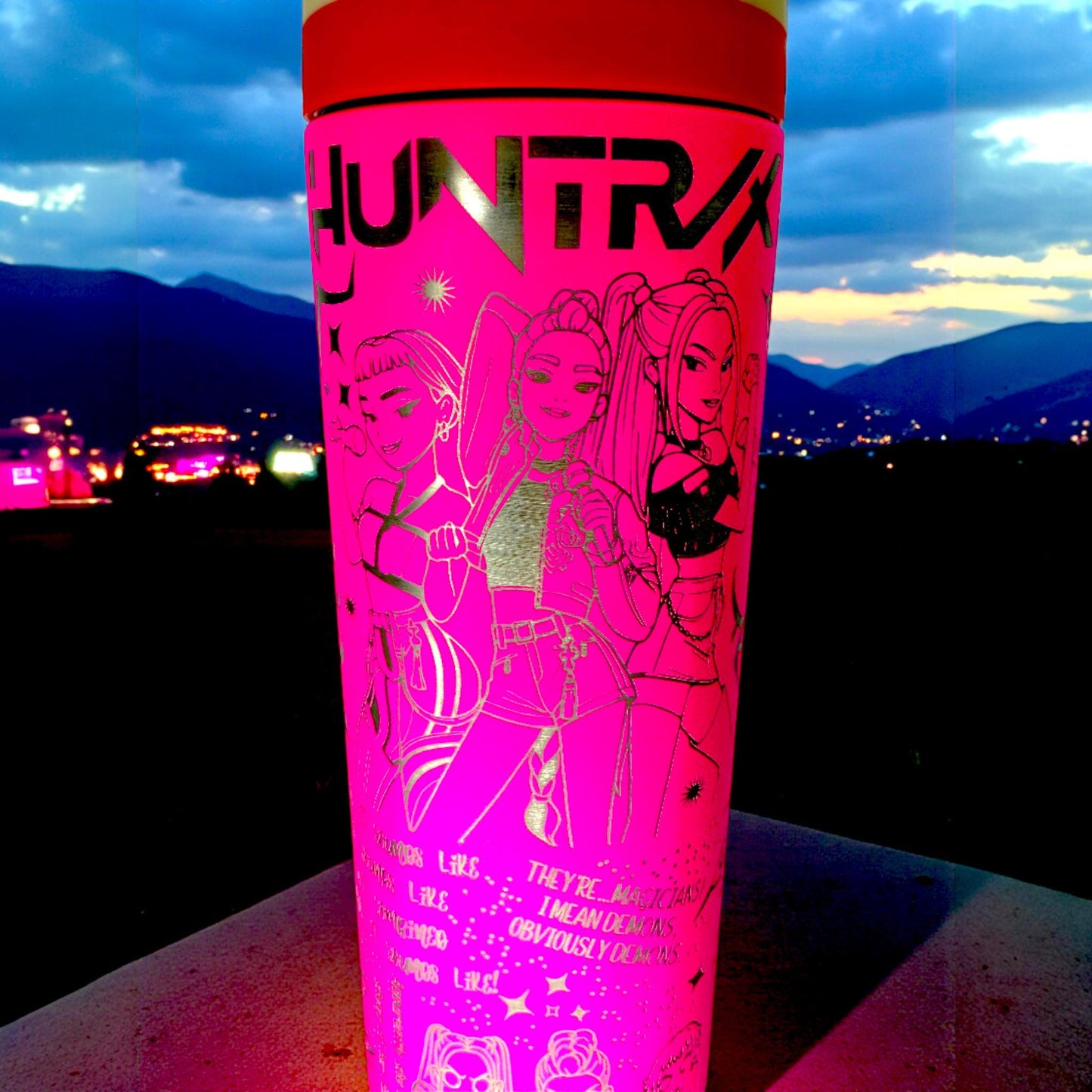 Laser Engraved K-Pop Owala Tumbler, Anime Demon Hunters, Personalized