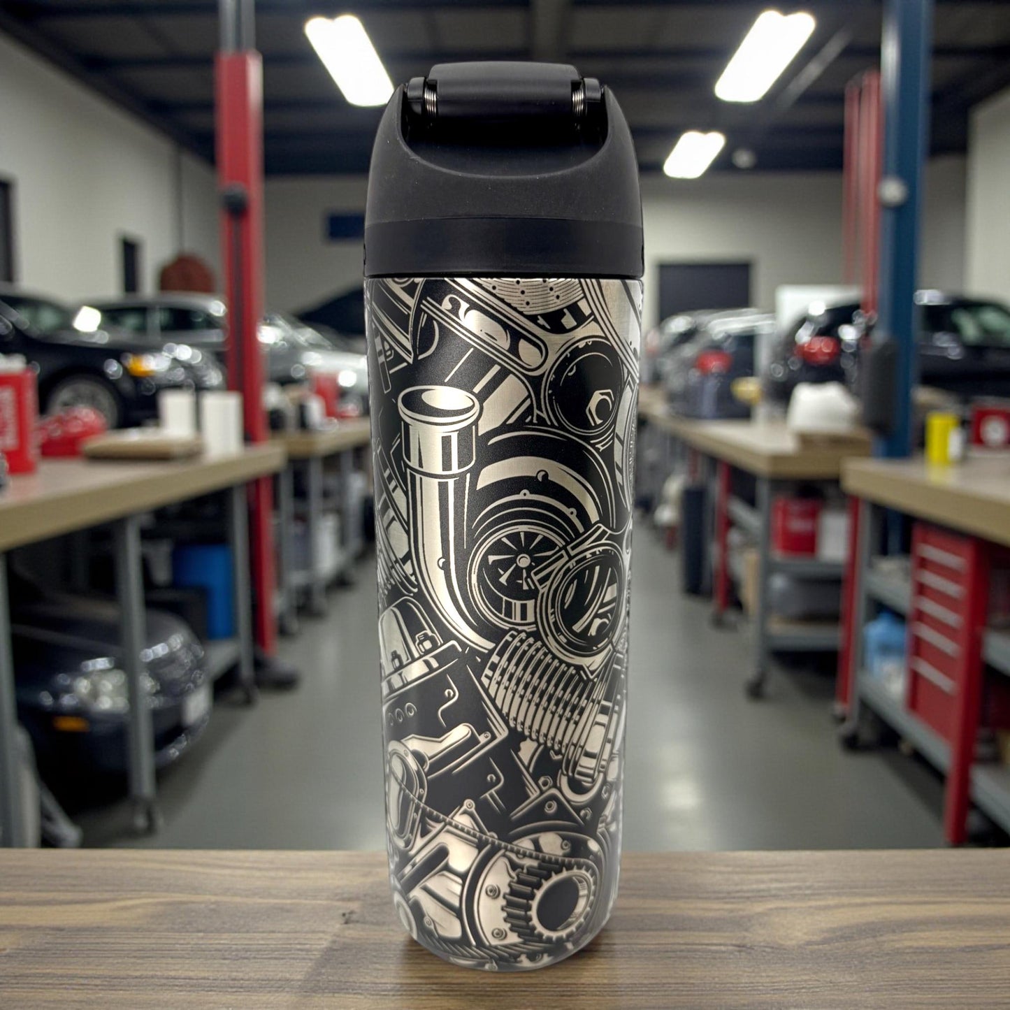 Laser Engraved Car Parts Owala Tumbler – Mechanic Gift