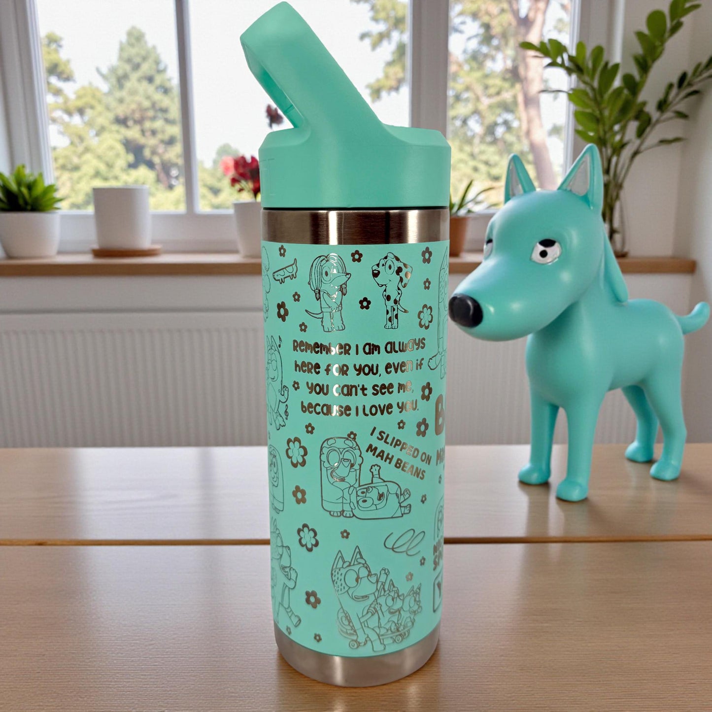 Bluey Inspired Yeti Rambler 18 0z Engraved Water Bottle