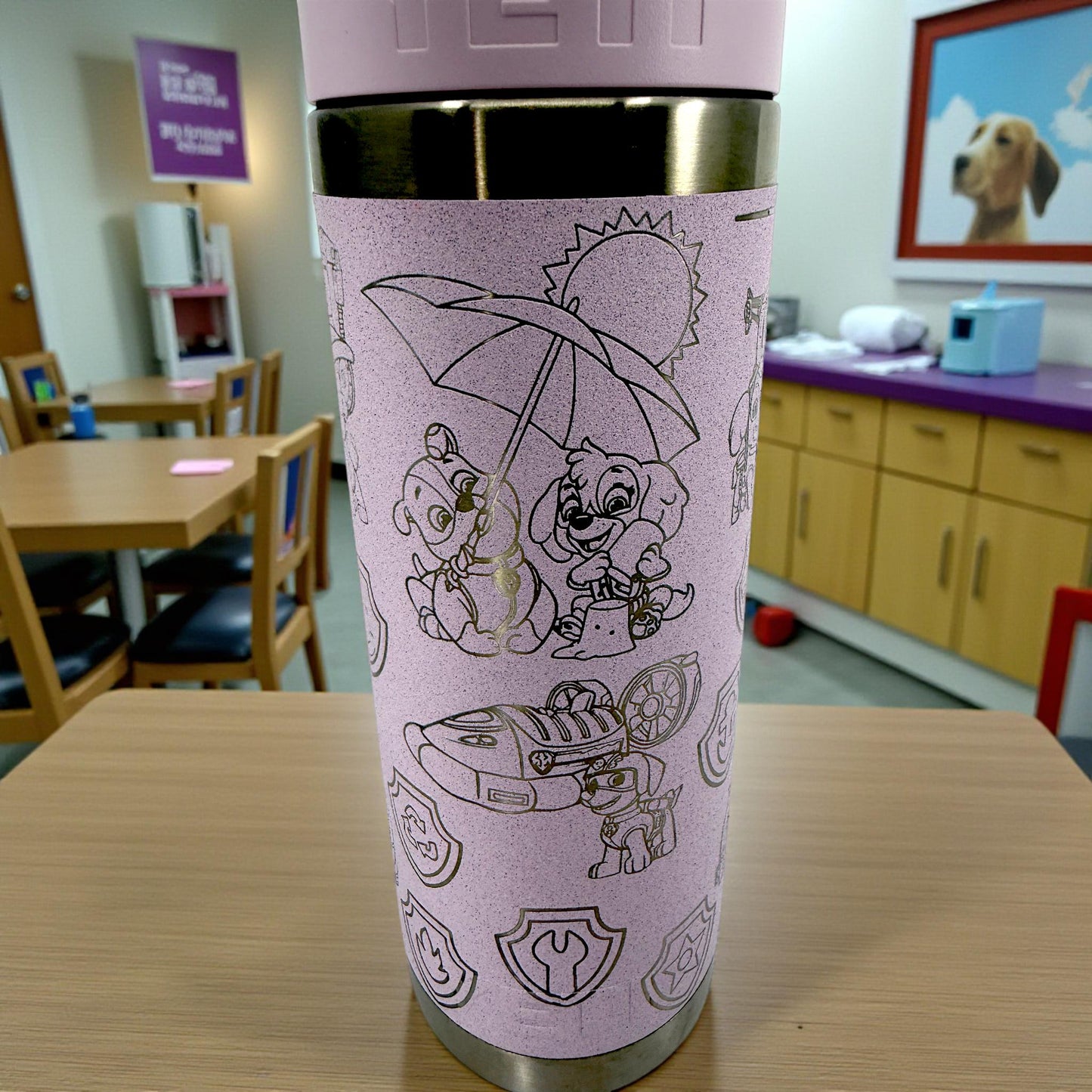 Paw Patrol Inspired Yeti Rambler 18 0z Engraved Water Bottle