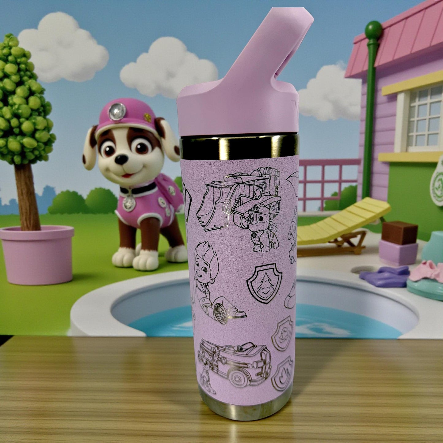 Paw Patrol Inspired Yeti Rambler 18 0z Engraved Water Bottle