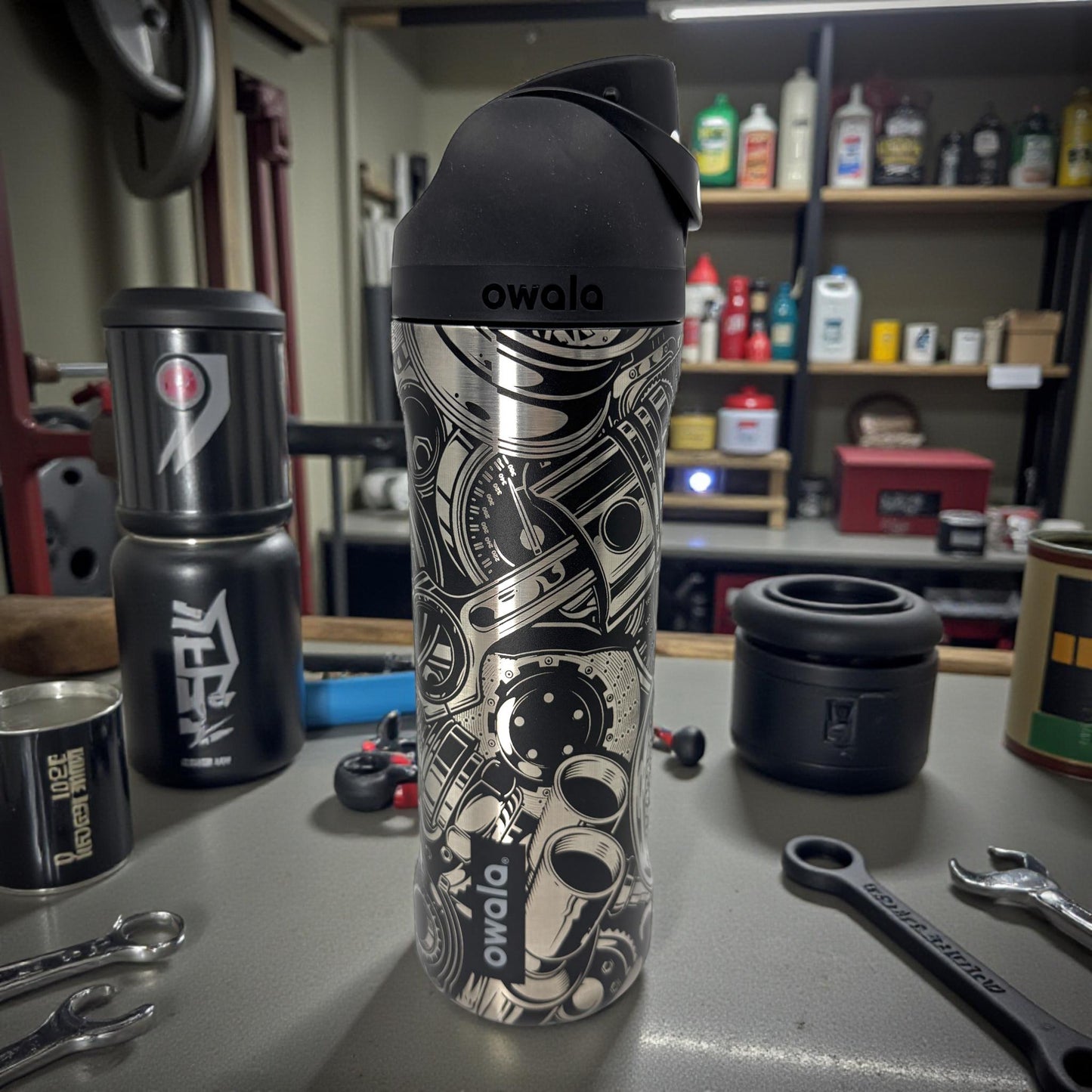 Laser Engraved Car Parts Owala Tumbler – Mechanic Gift