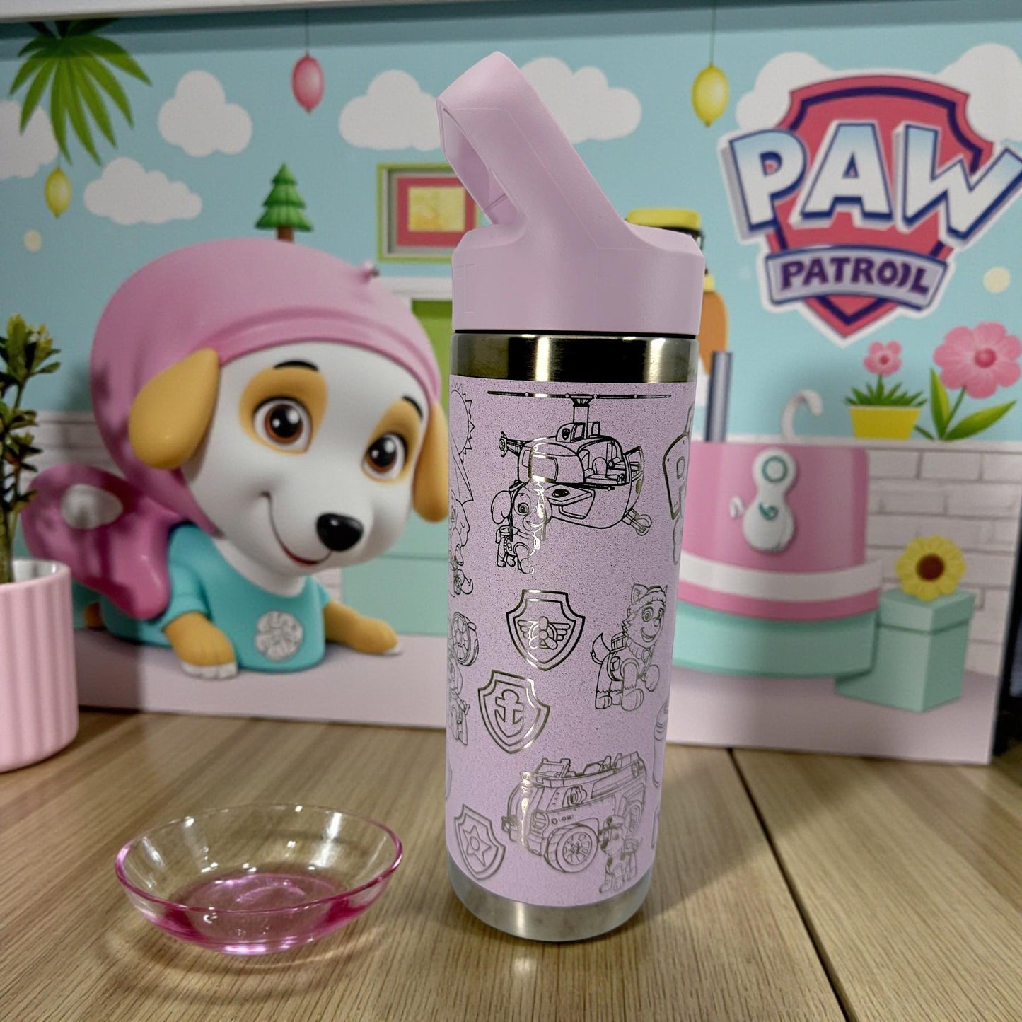 Paw Patrol Inspired Yeti Rambler 18 0z Engraved Water Bottle