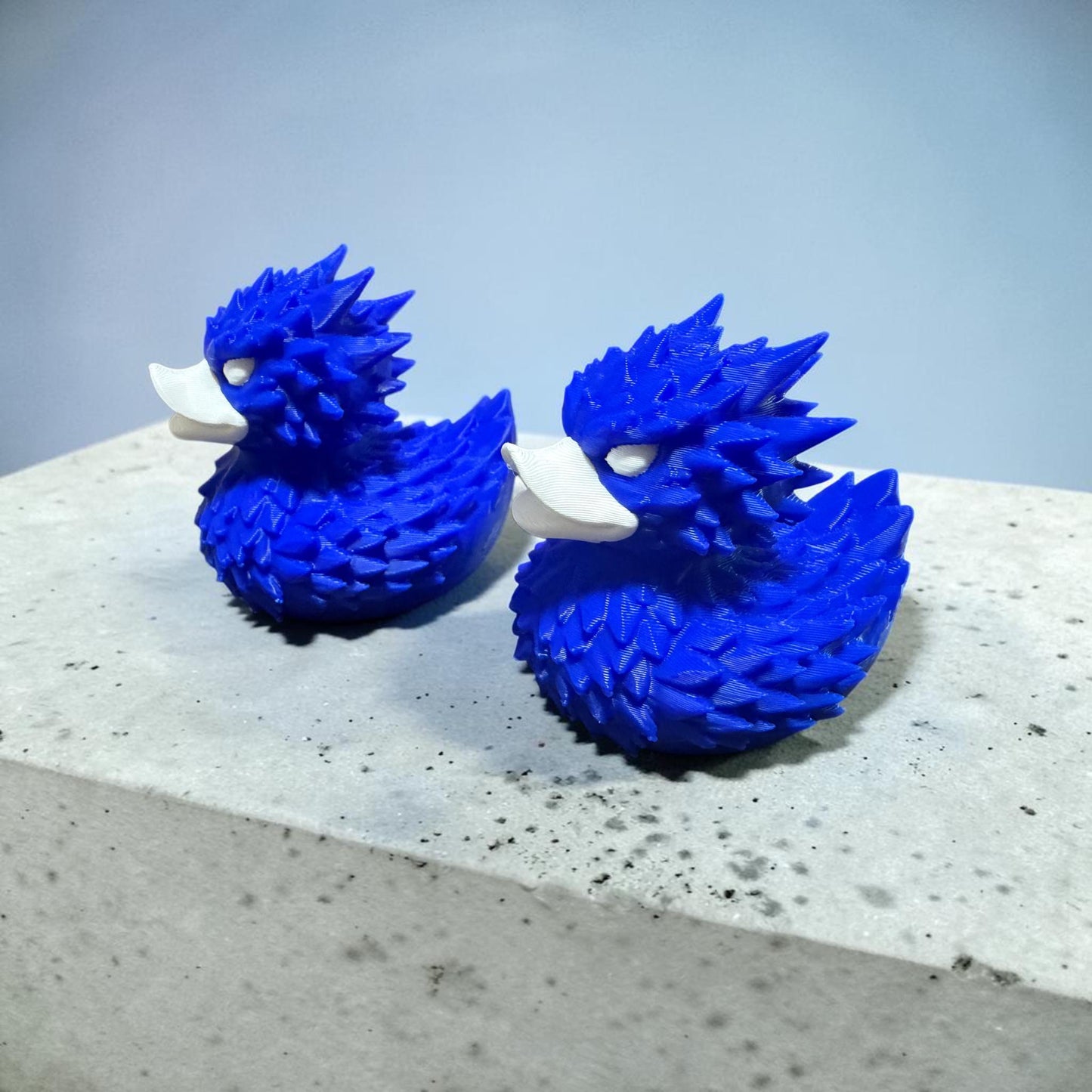 Frost-Quacker Ice Duck, 3D Printed PLA Collectible, Winter Desk Decor