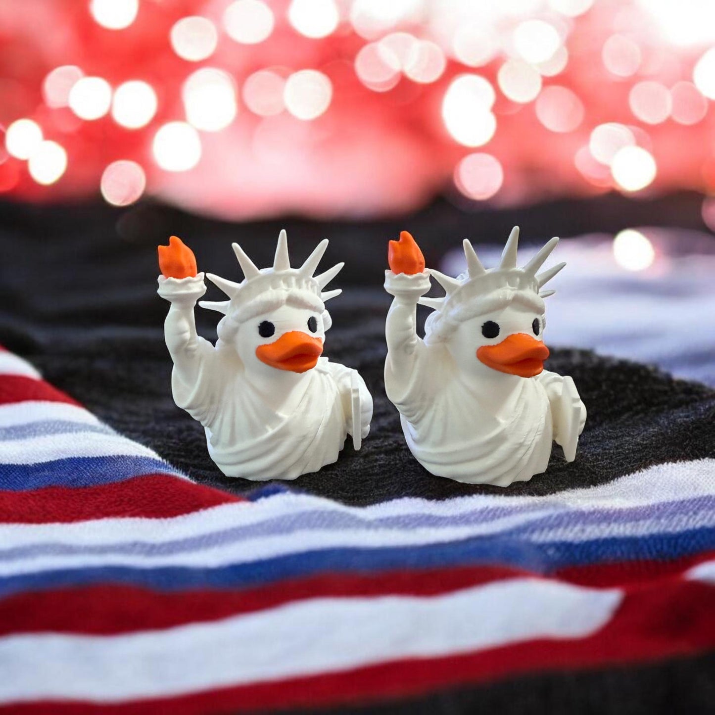 Liberty Duck Statue, Patriotic 3D Printed Desk Decor, PLA Figurine