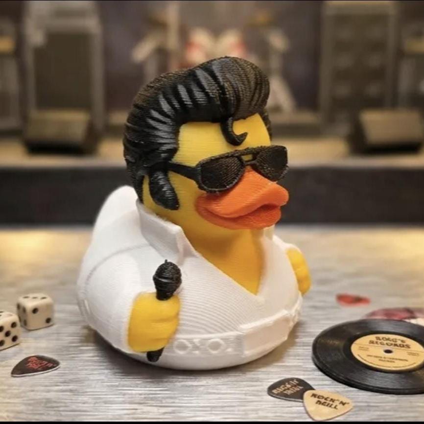 Elvis Quacksley Rock & Roll Duck, 3D Printed Character Toy