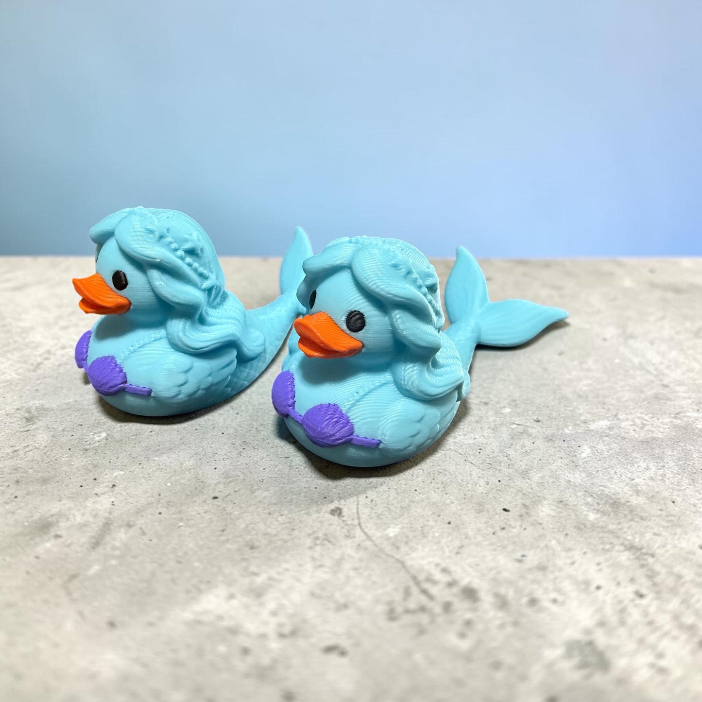 Mermaid Duck, 3D Printed PLA, Cruising Duck Toy, Ocean Decor