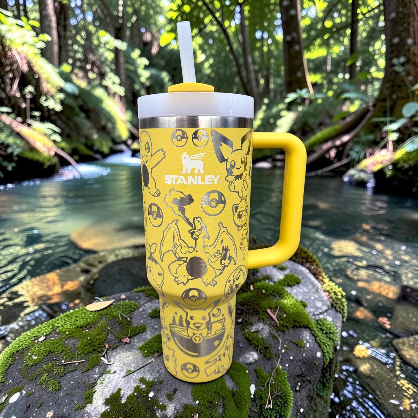 Pokemon- Stanley 40 Oz Engraved Tumbler – Personalized Travel Quencher