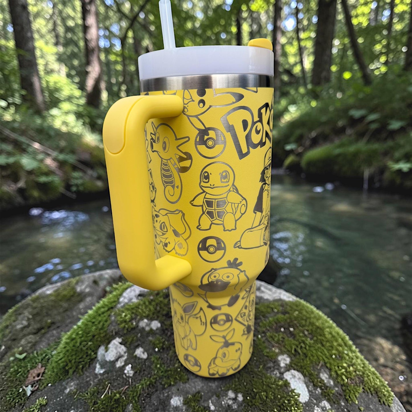 Pokemon- Stanley 40 Oz Engraved Tumbler – Personalized Travel Quencher