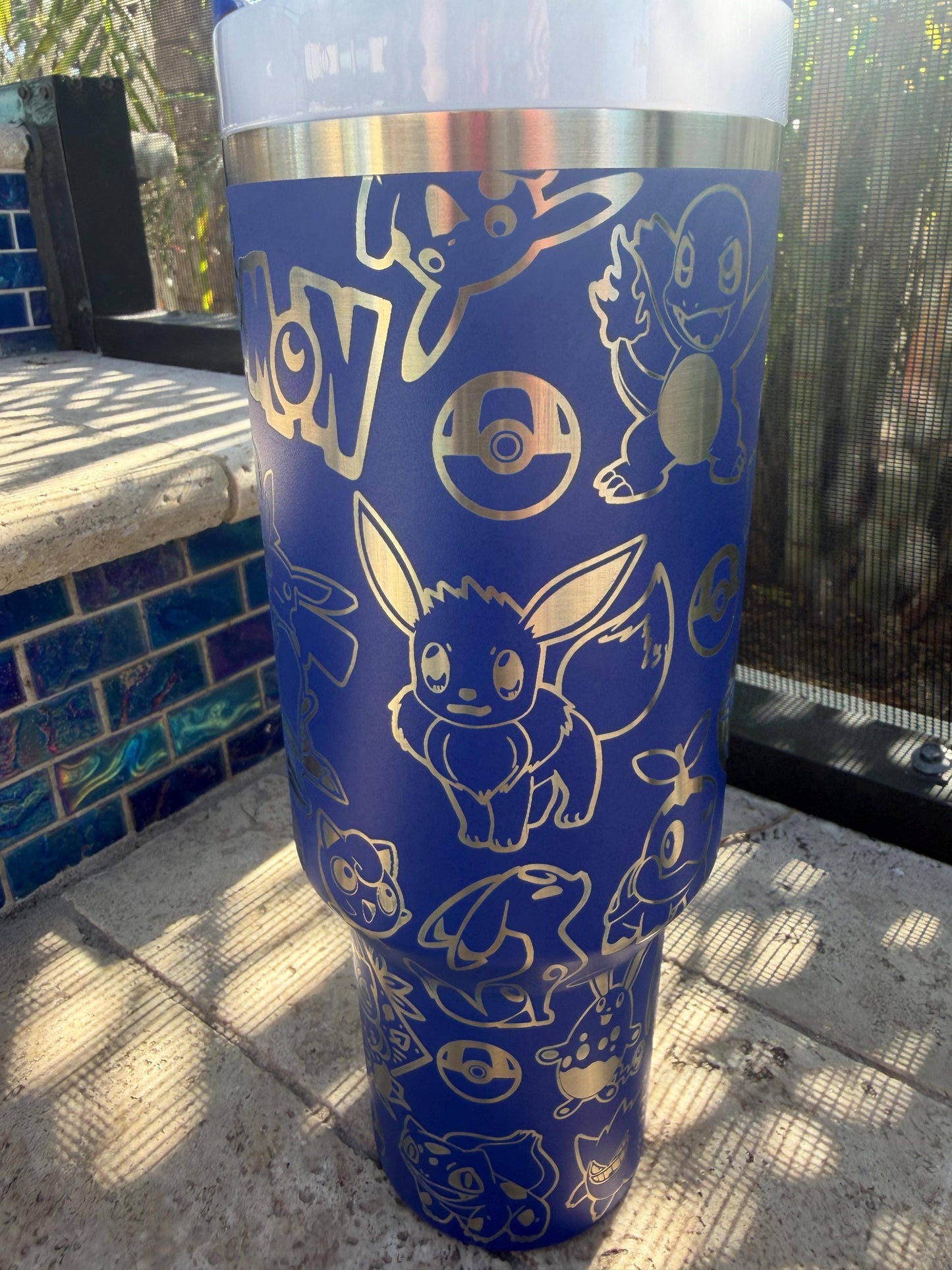 Pokemon- Stanley 40 Oz Engraved Tumbler – Personalized Travel Quencher